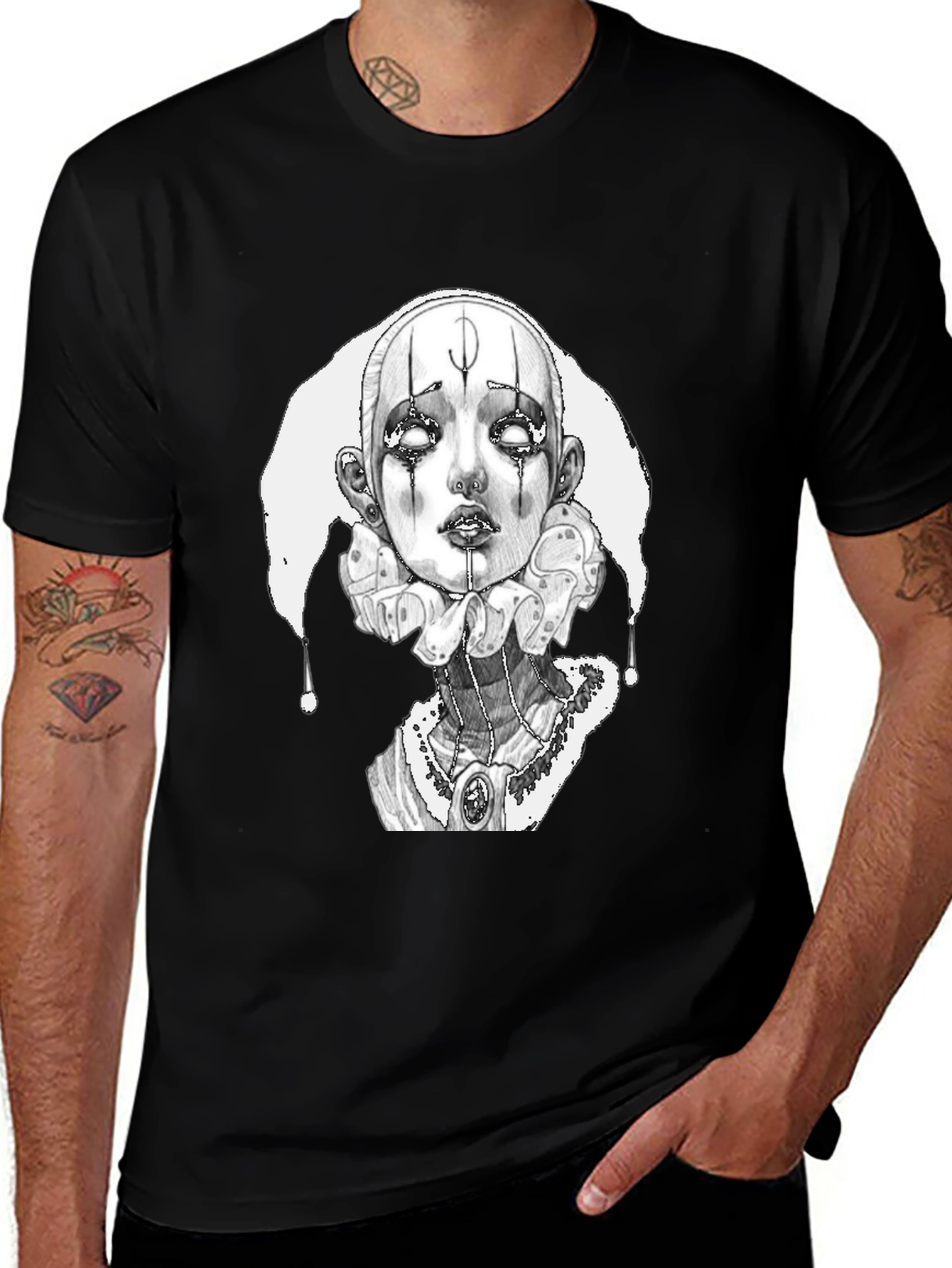 Variant 23 of Eerie Clown Graphic Tee - Unique Design