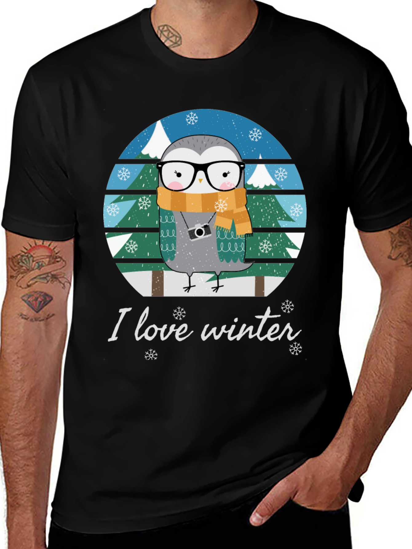 Variant 23 of I Love Winter Owl T-Shirt