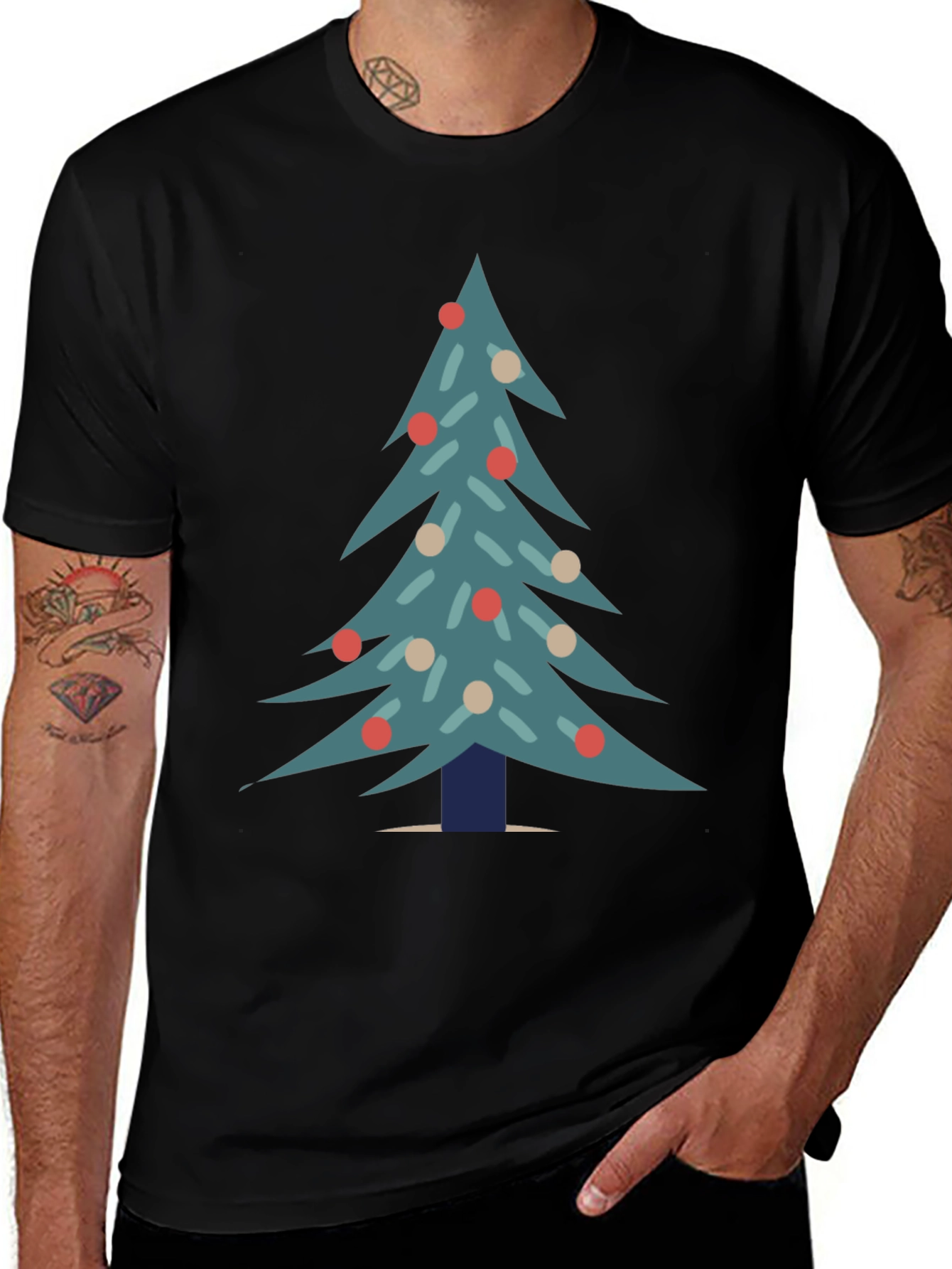 Festive Christmas Tree Graphic Tee