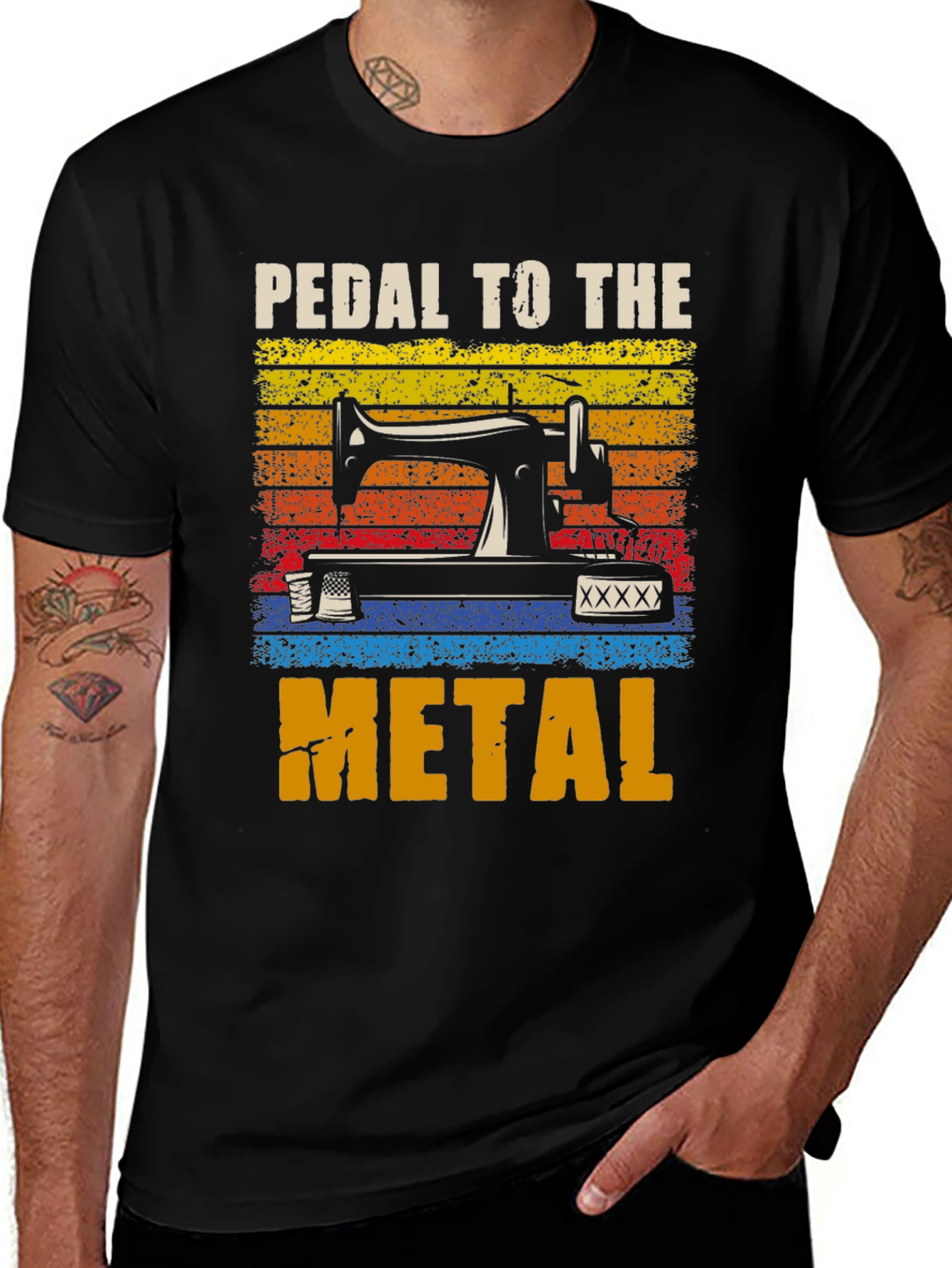 Variant 4 of Pedal to the Metal Sewing Machine T-Shirt