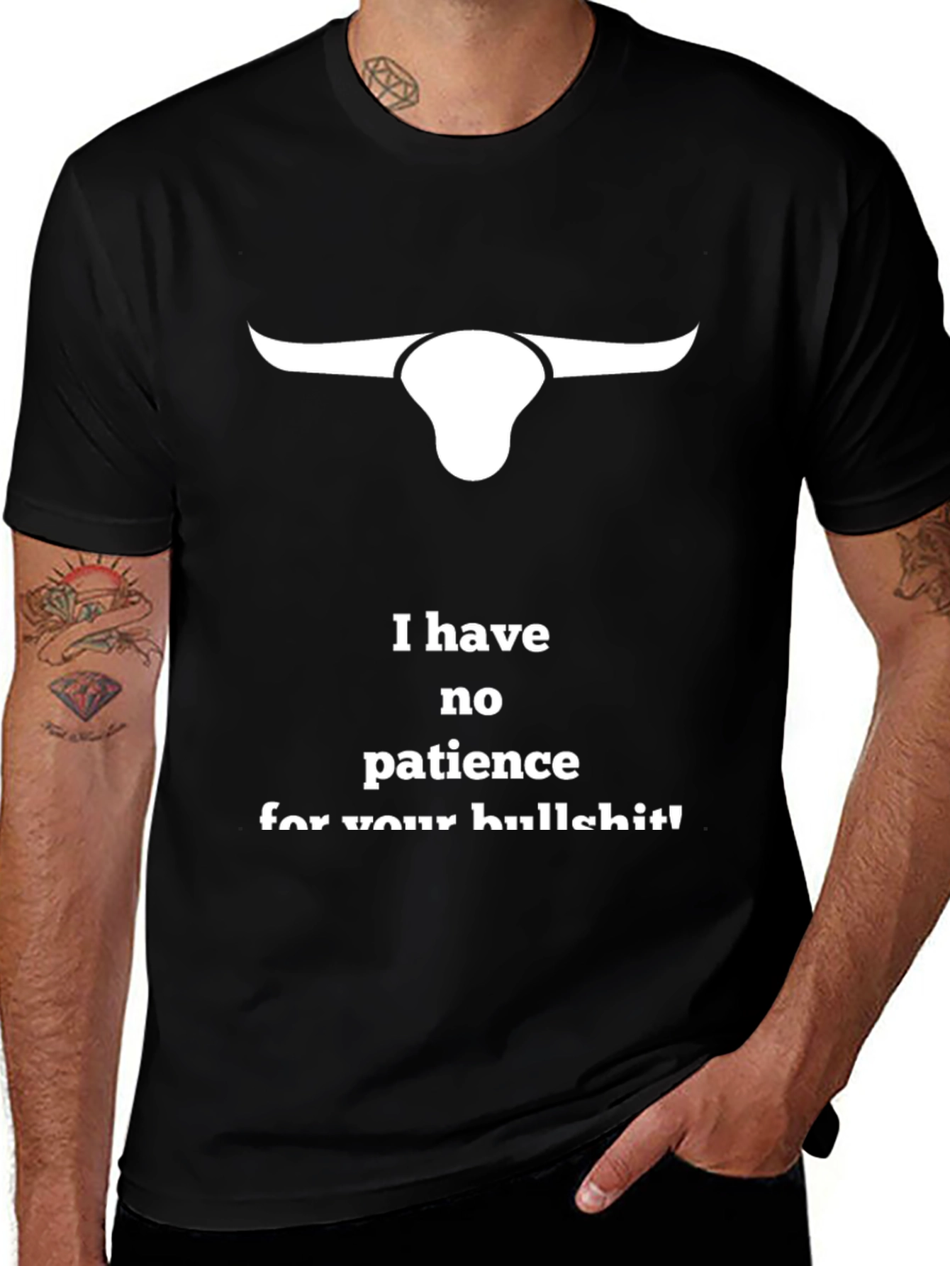 Variant 4 of No Patience Bull Graphic T-Shirt