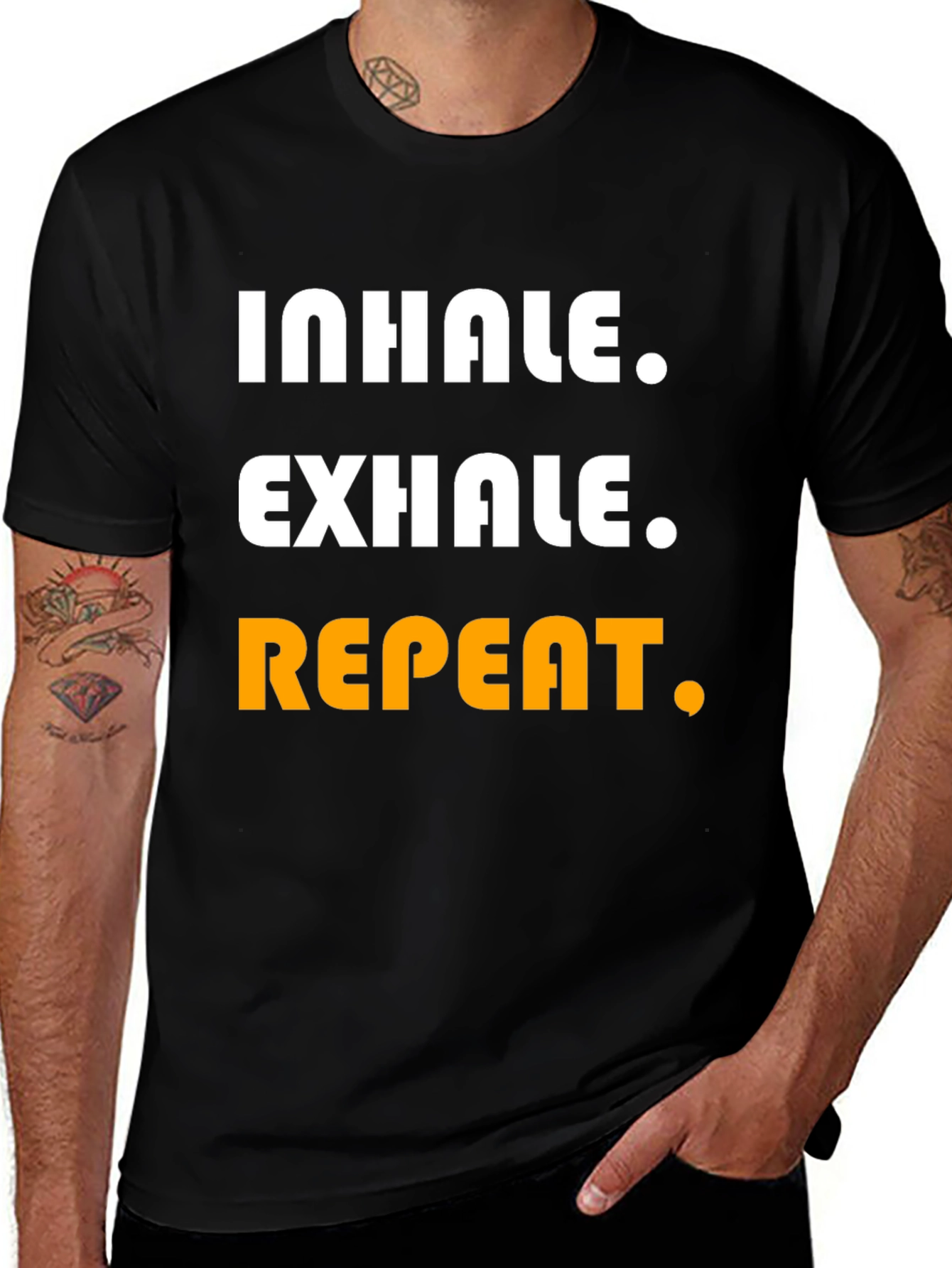 Variant 6 of Inhale Exhale Repeat Graphic Tee