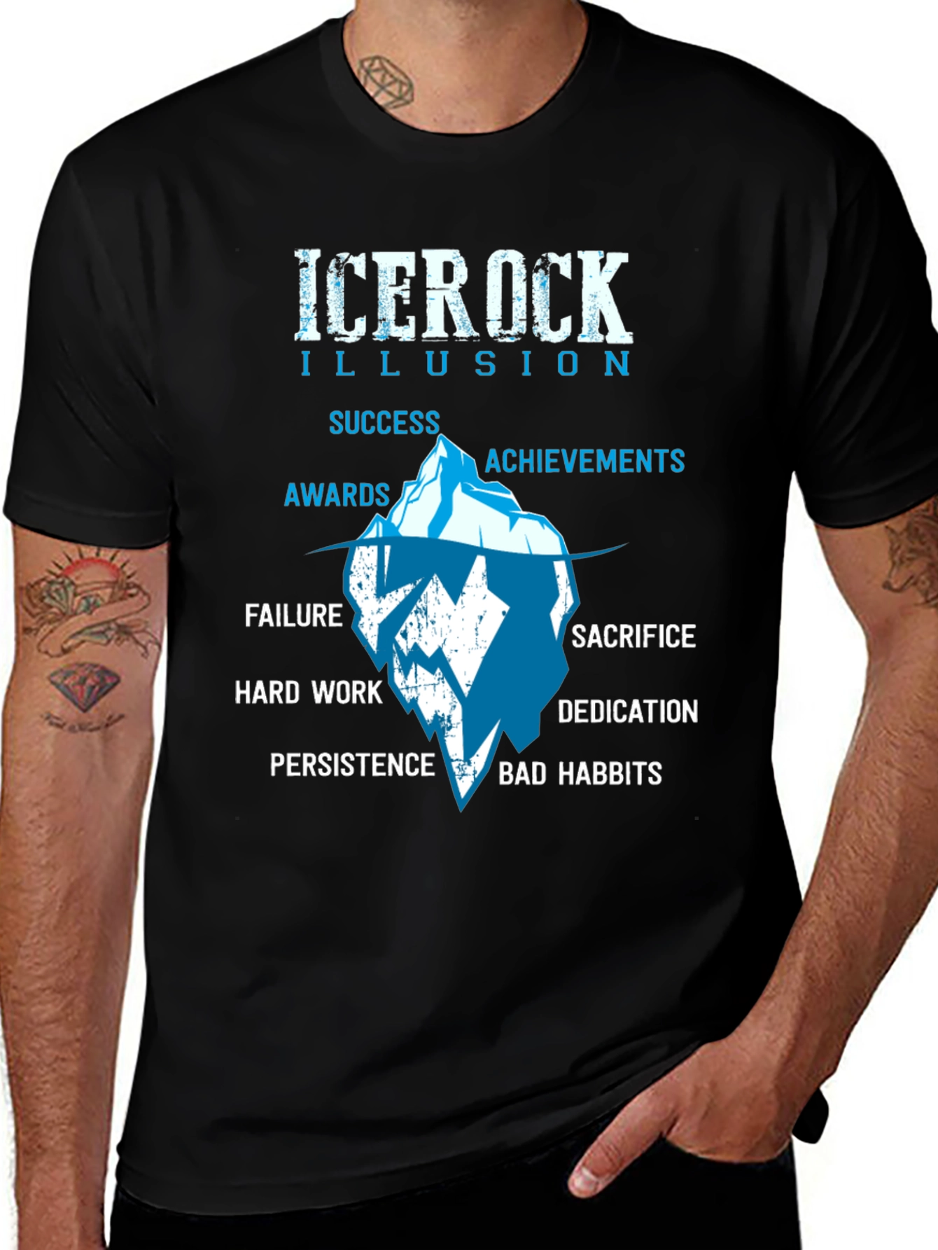 Variant 26 of IceRock Illusion Success Iceberg Graphic T-Shirt