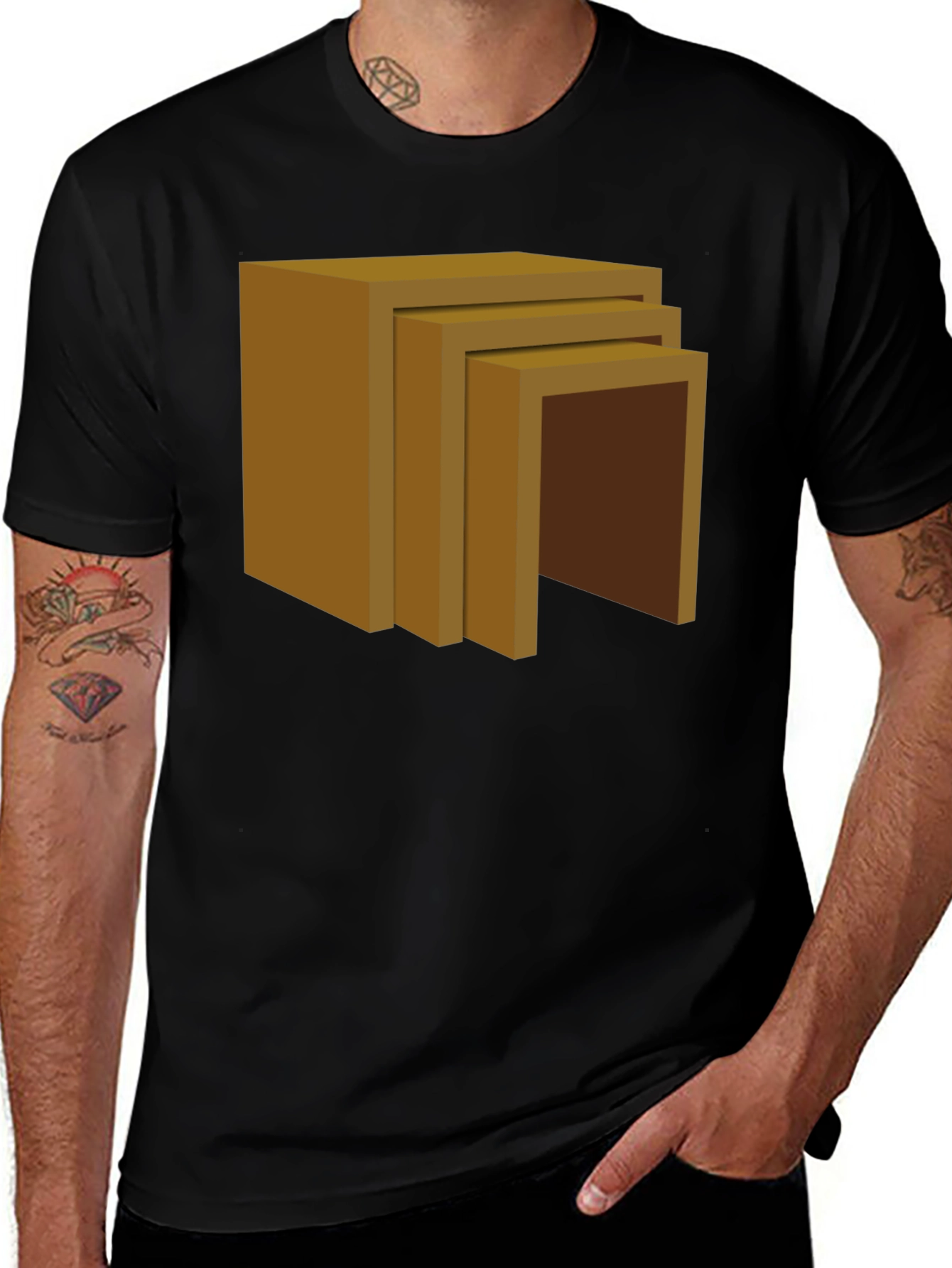 Variant 10 of Geometric Nesting Tables Graphic T-Shirt