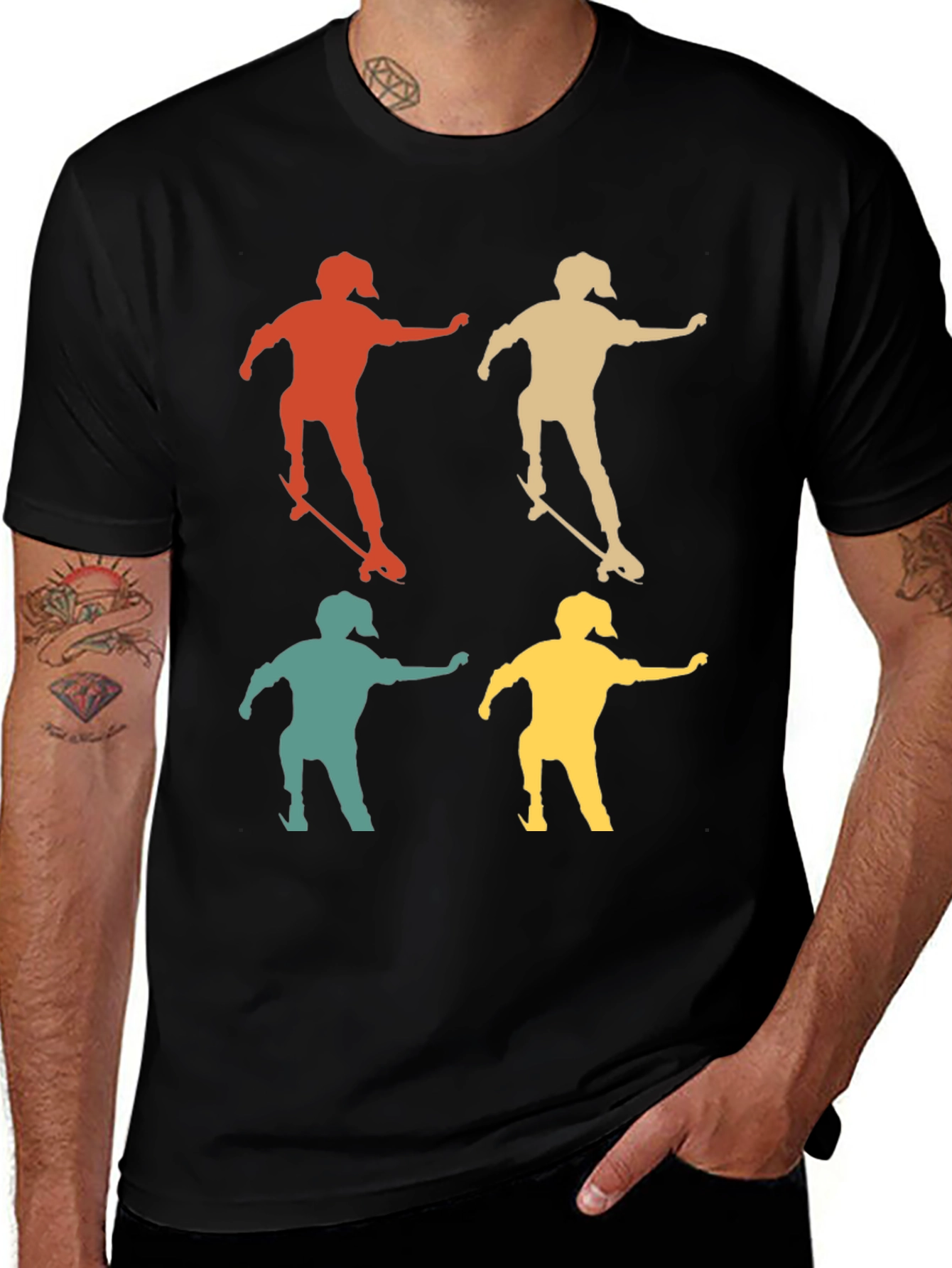 Variant 21 of Retro Skateboarder Graphic Tee - Cool & Casual