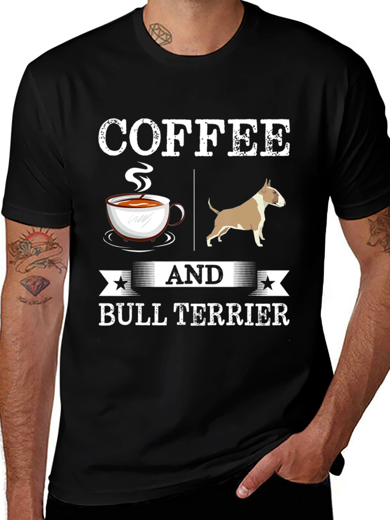 Variant 21 of Coffee and Bull Terrier T-Shirt