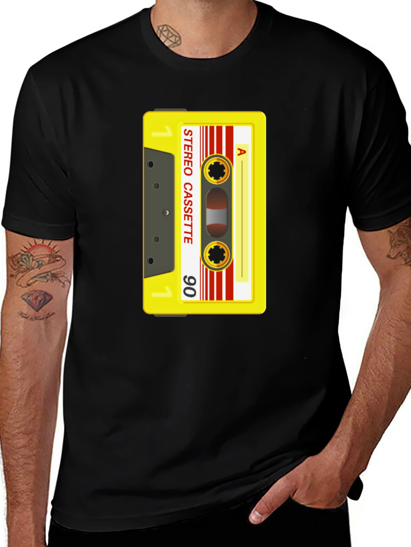 Variant 12 of Retro Cassette Tape Graphic Tee - Classic 90's Vibe
