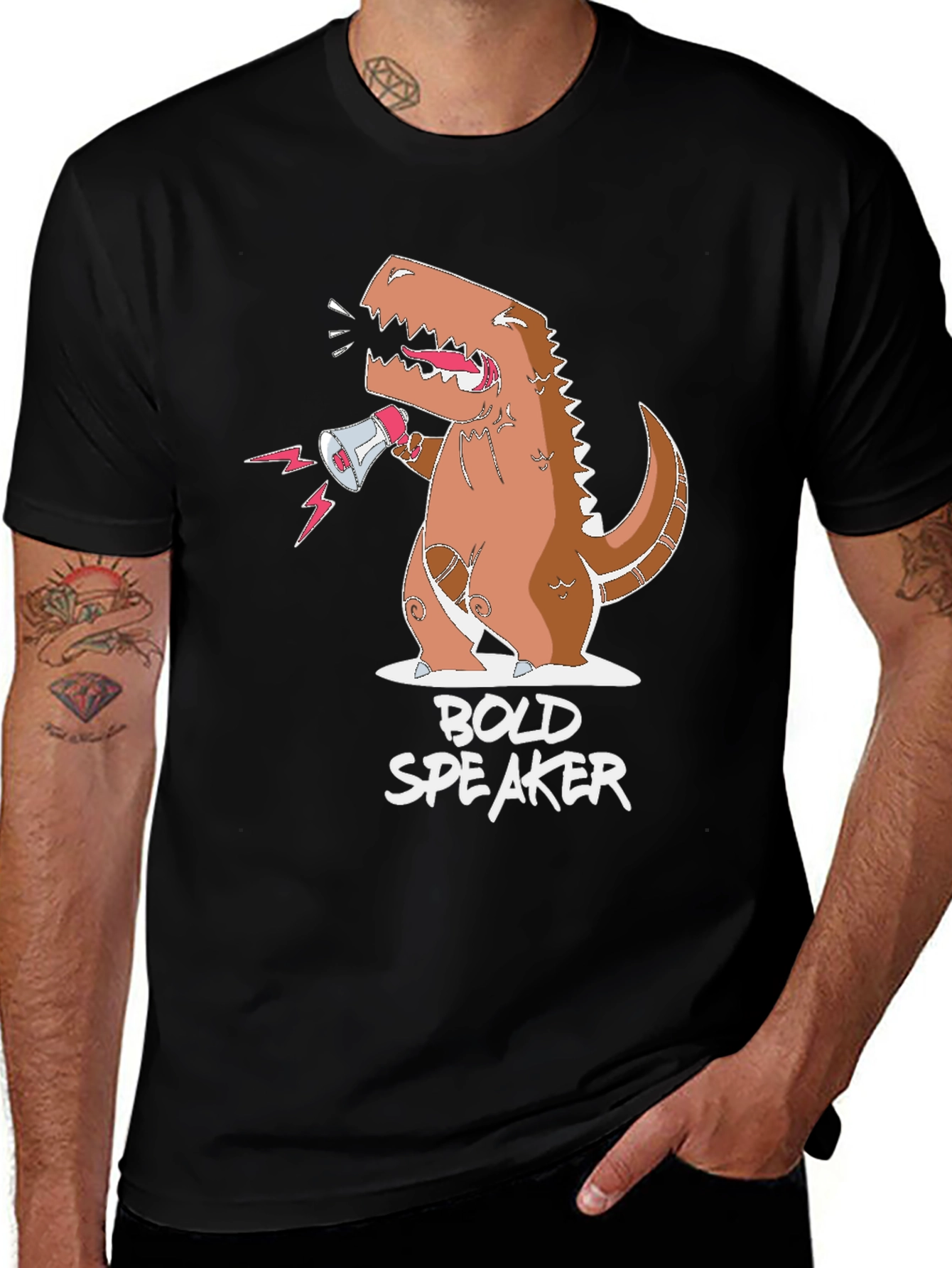 Variant 29 of Bold Speaker Dinosaur Graphic Tee