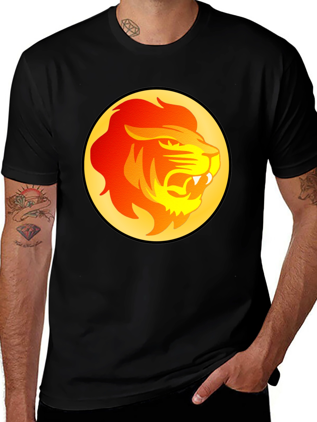Variant 19 of Lion Graphic Tee - Bold Animal Print T-Shirt