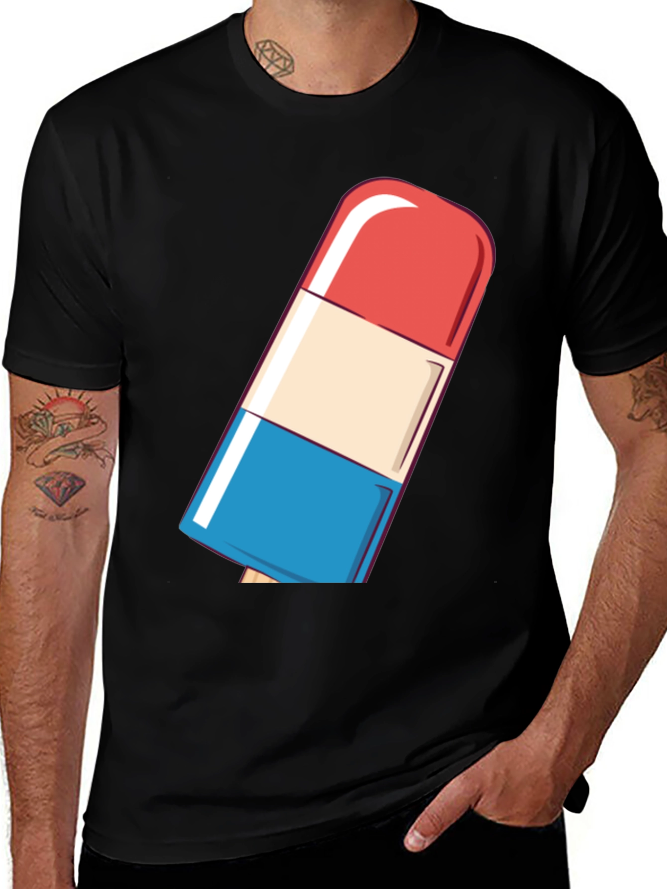 Variant 30 of Retro Popsicle Graphic Tee - Cool Summer Style