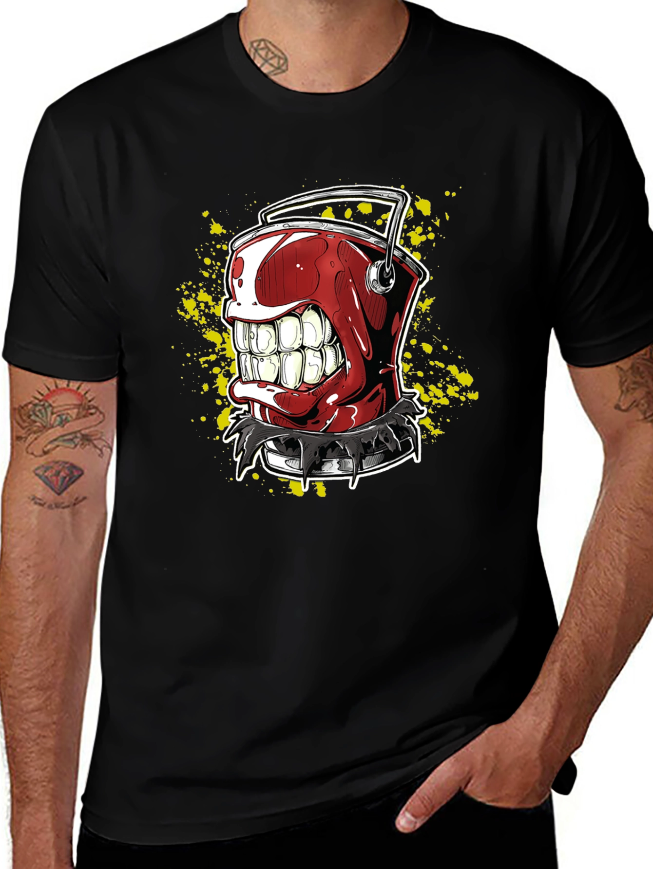 Variant 17 of Grinning Paint Bucket Graphic T-Shirt