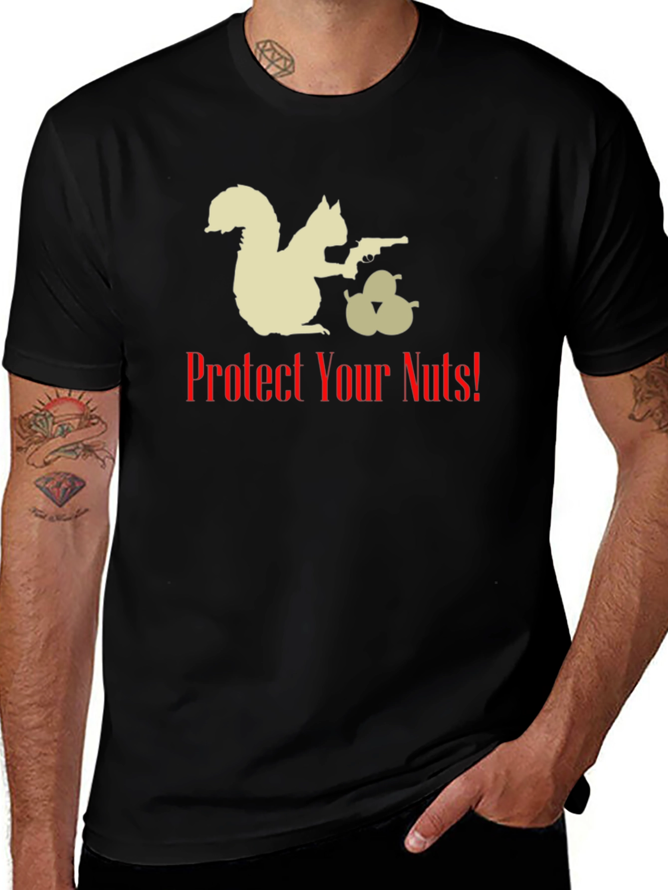 Protect Your Nuts Funny Squirrel T-Shirt