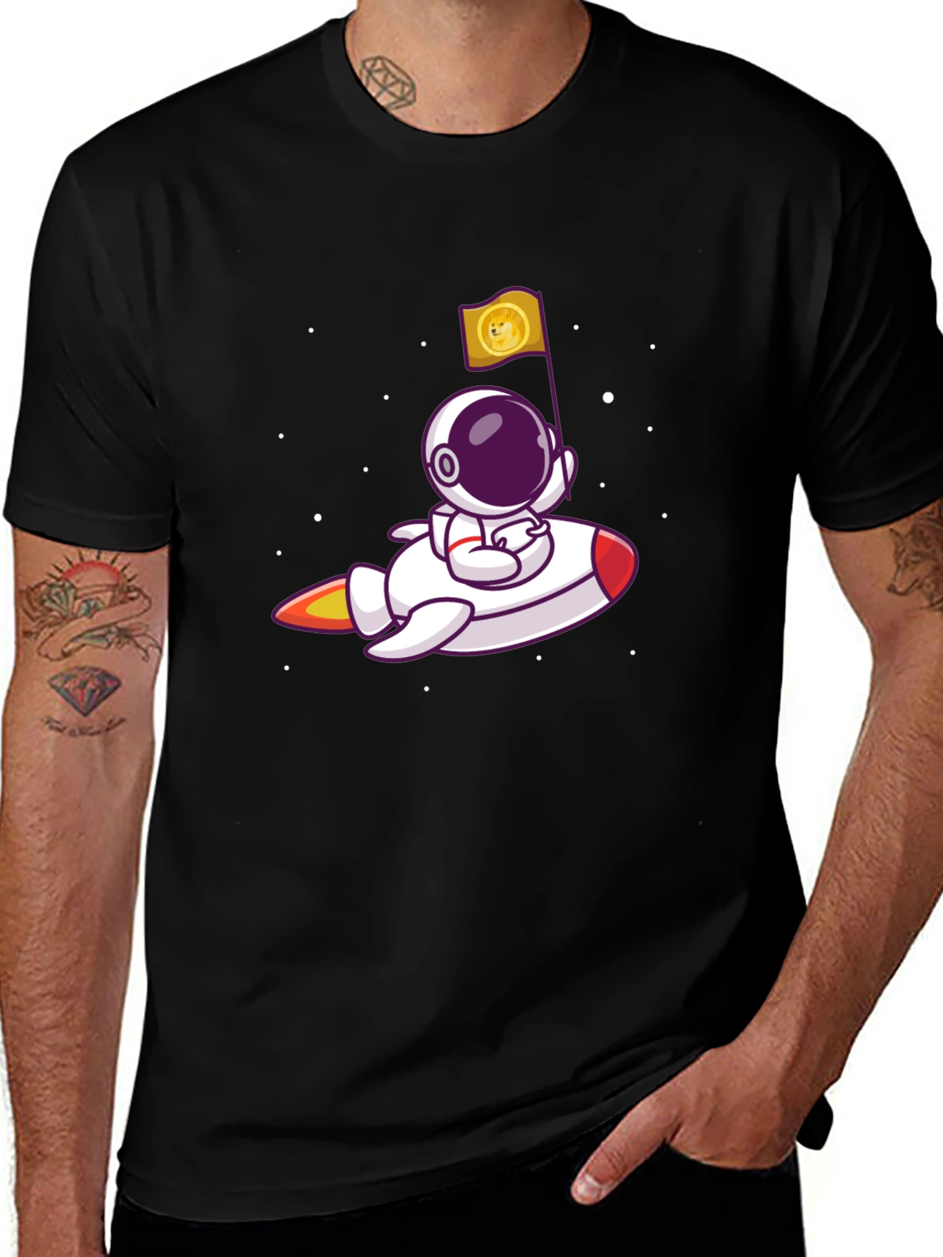 Variant 20 of Astronaut Doge Rocket T-Shirt - To The Moon!