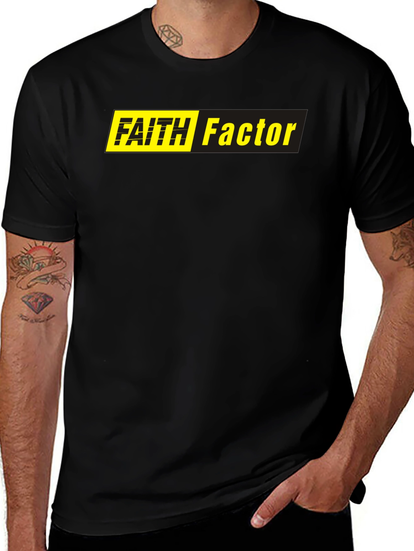 Variant 12 of Faith Factor Graphic T-Shirt - Black