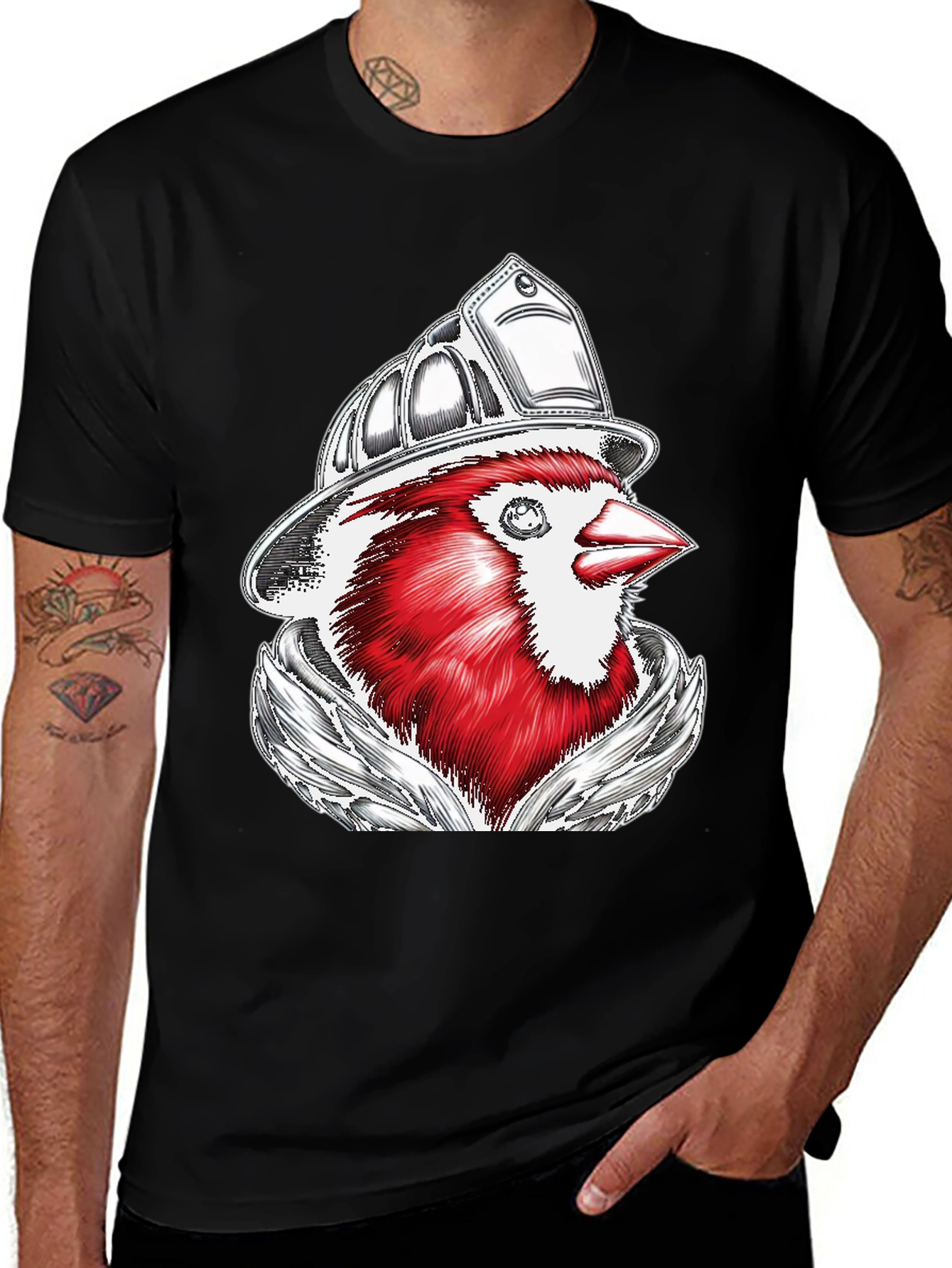 Variant 7 of Cardinal Firefighter Graphic T-Shirt