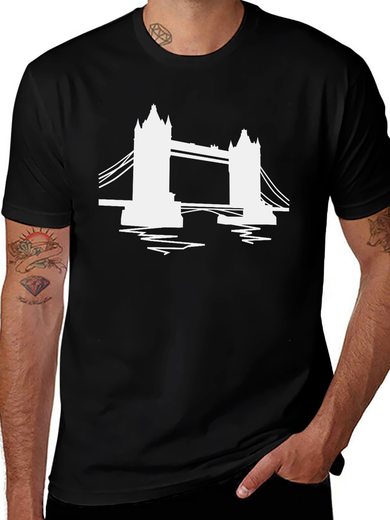 London Bridge Silhouette Graphic T-Shirt