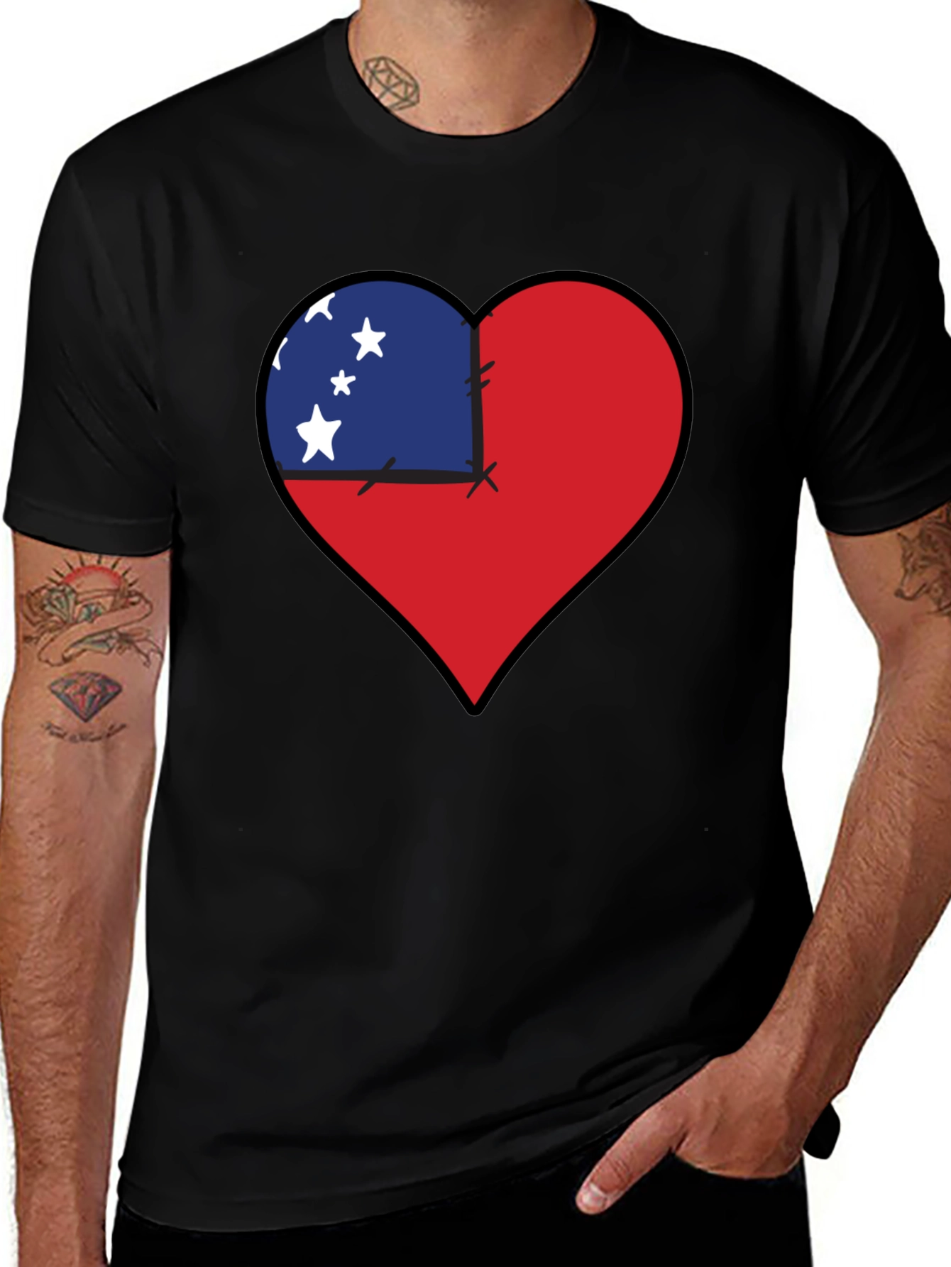 Samoa Flag Heart T-Shirt: Show Your Love