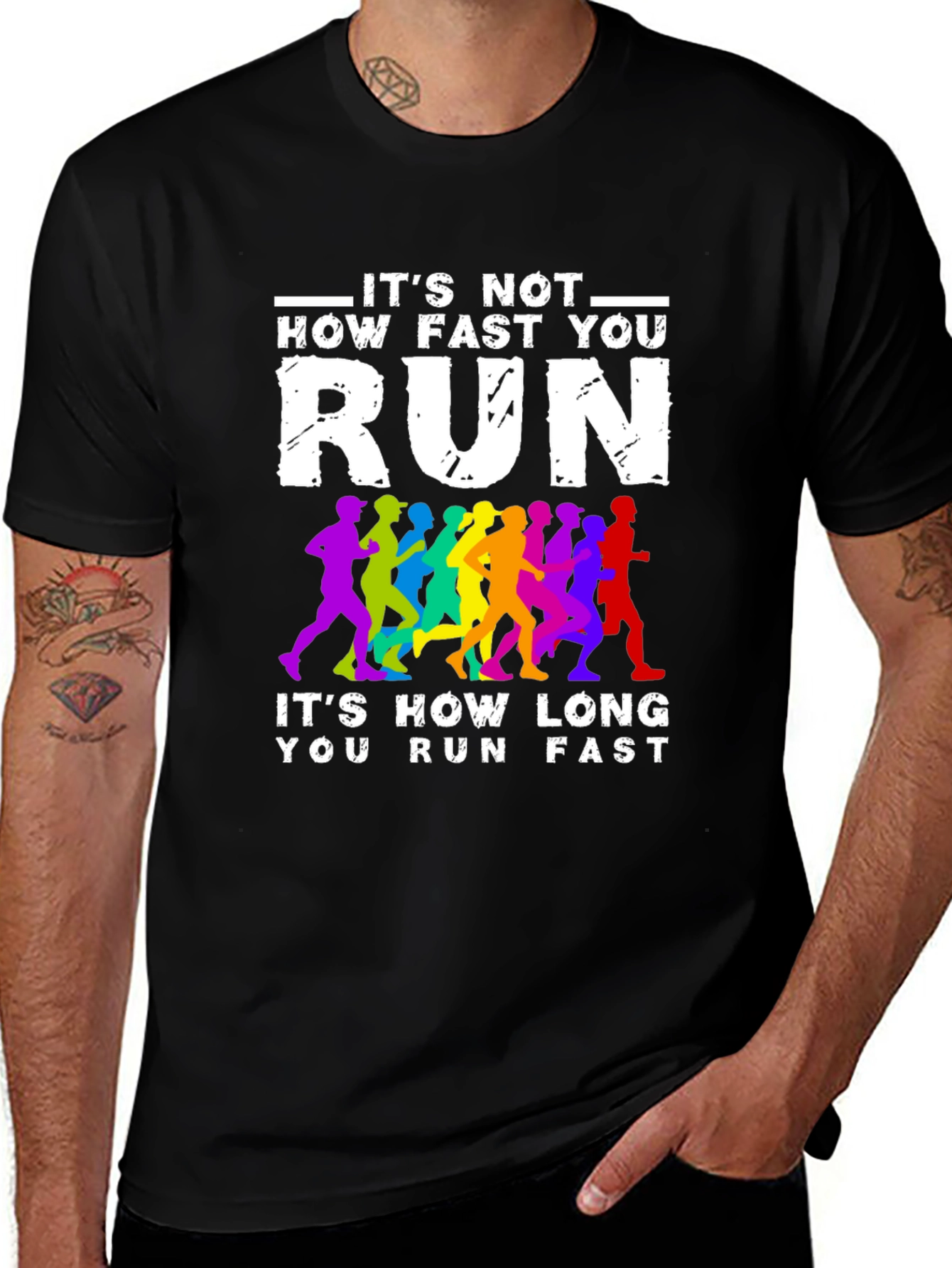 Variant 27 of Running T-Shirt: It's Not How Fast You Run