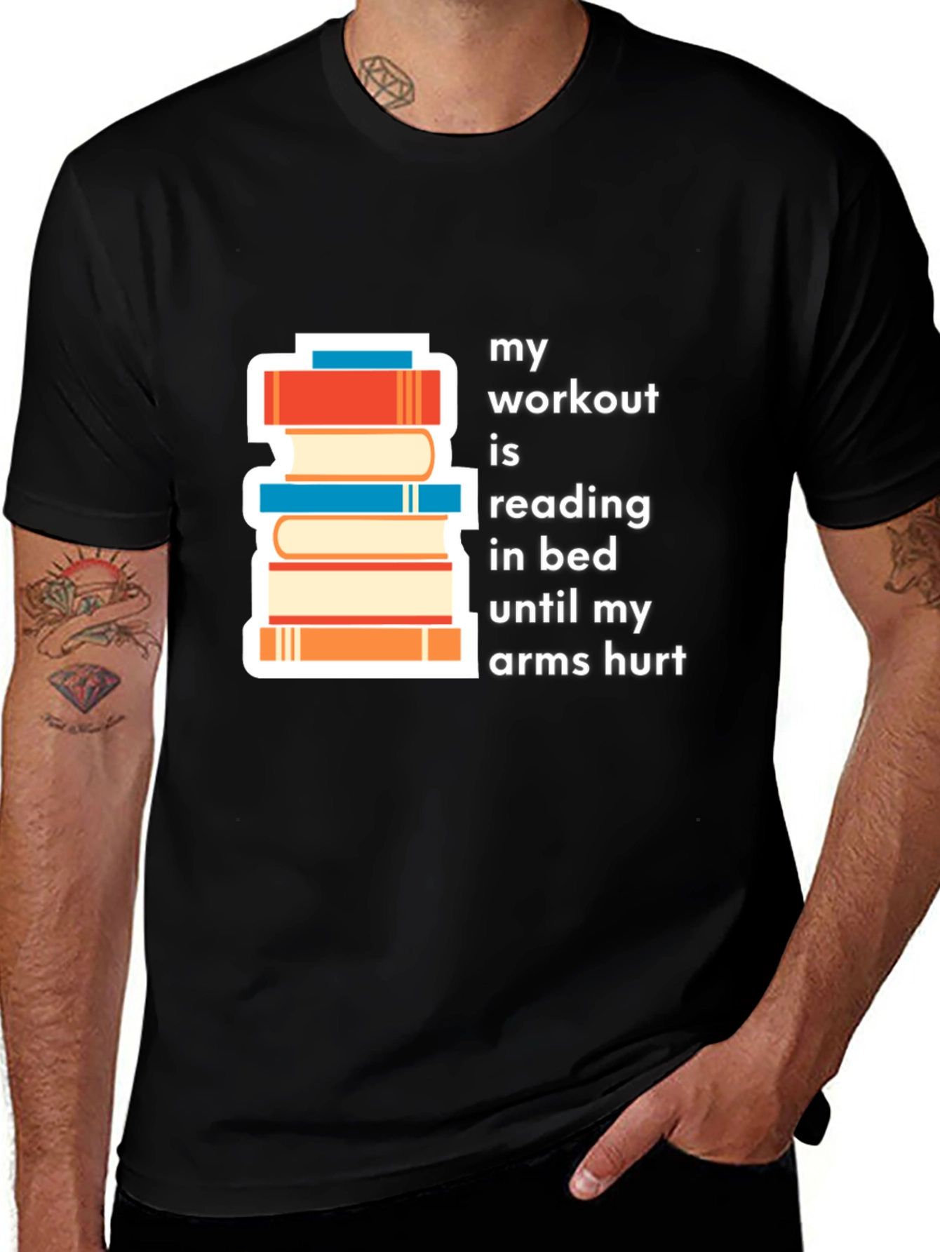 Variant 25 of Reading Workout T-Shirt: Book Lover Tee