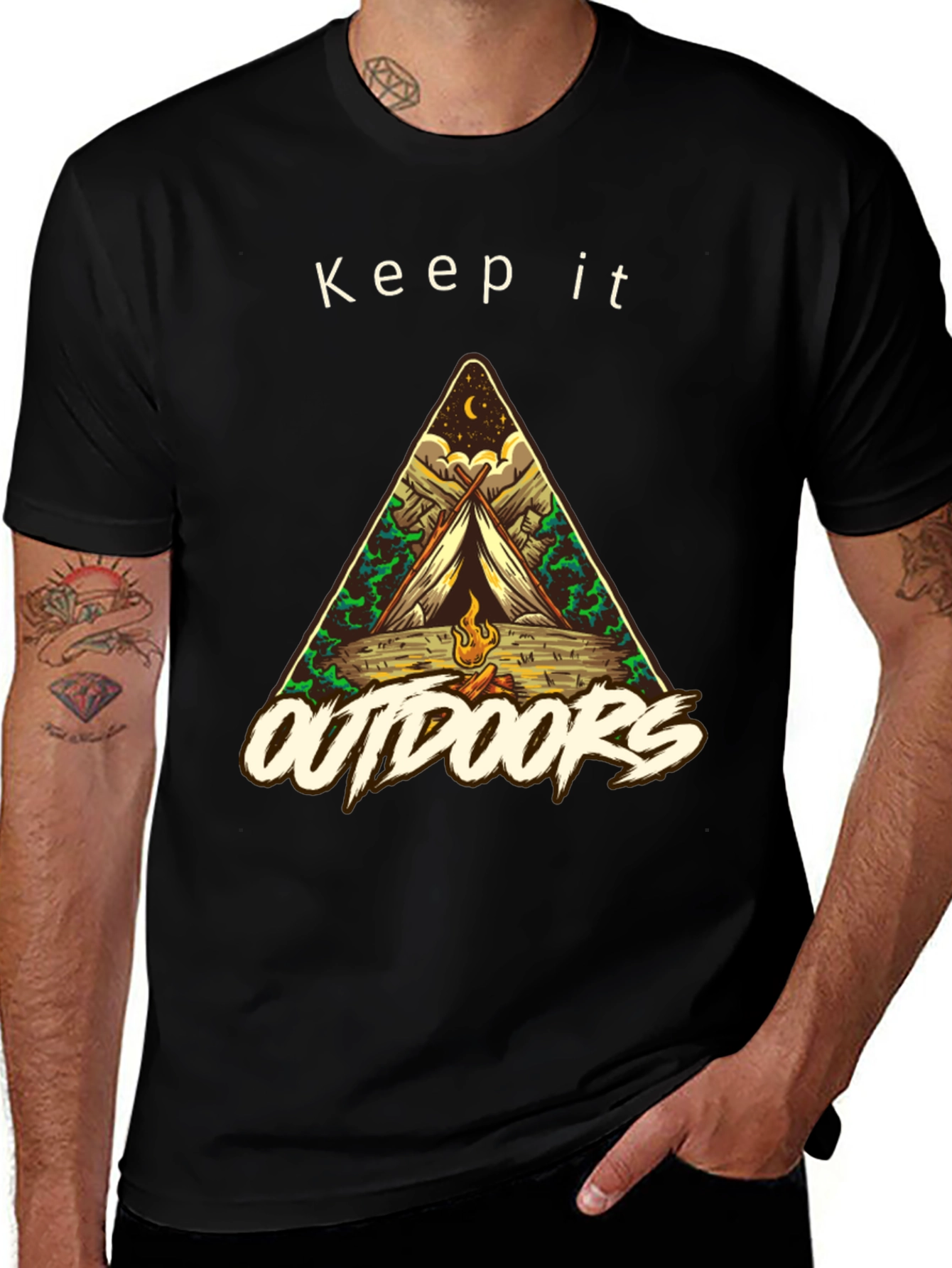 Variant 24 of Keep it Outdoors T-Shirt - Camping Graphic Tee