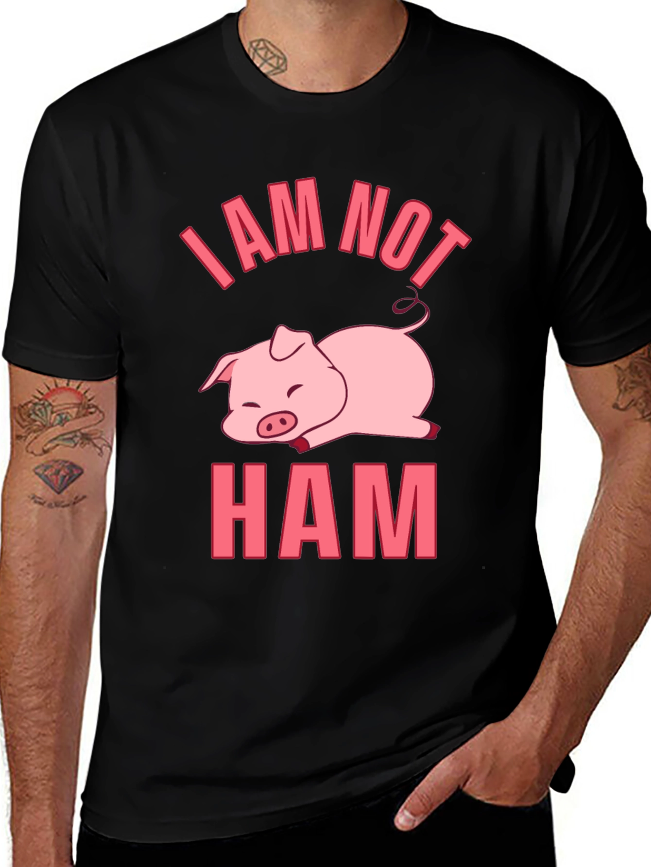 Variant 25 of I am Not Ham - Funny Pig T-Shirt