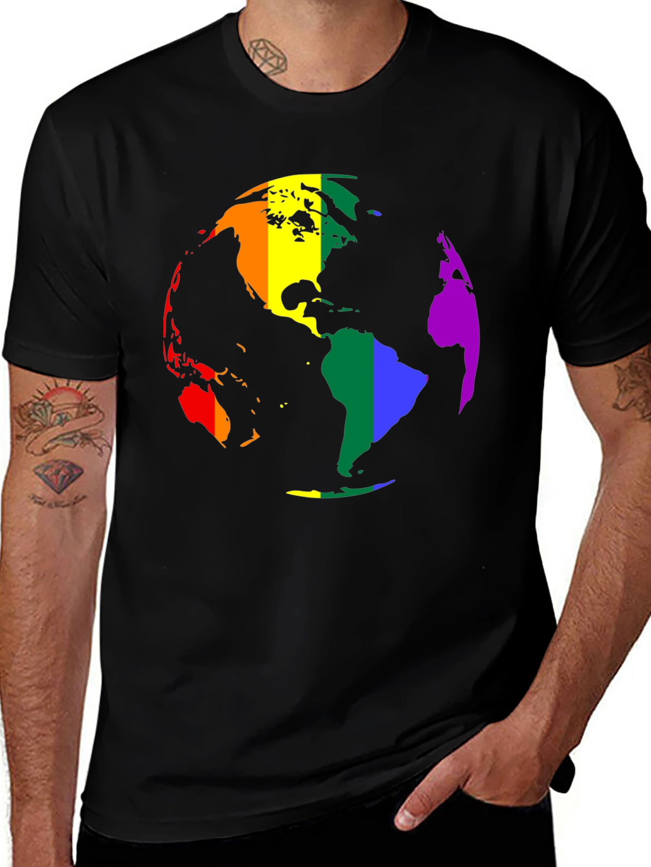 Variant 18 of LGBTQ+ Pride Earth Graphic T-Shirt