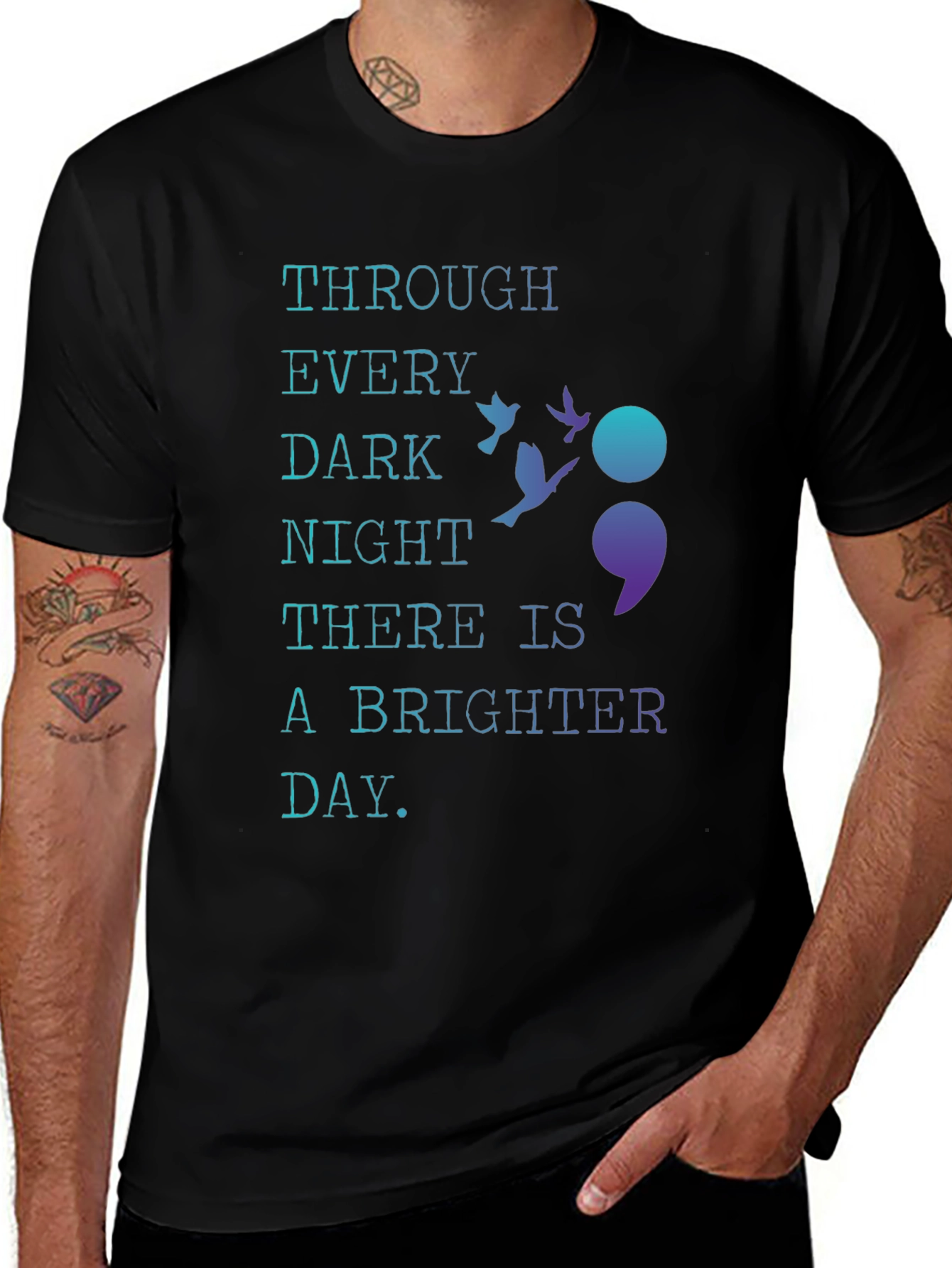 Variant 4 of Inspirational Semicolon T-Shirt - Hope & Resilience