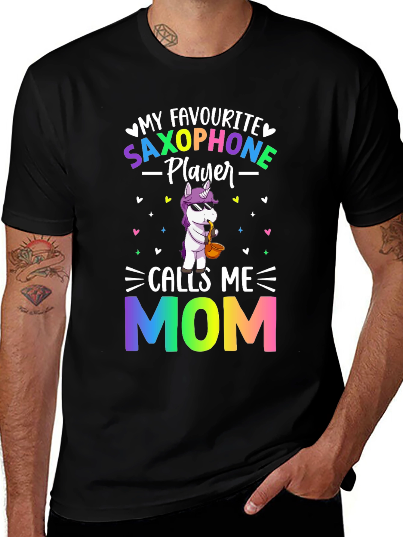 Variant 5 of Saxophone Player Mom Graphic T-Shirt