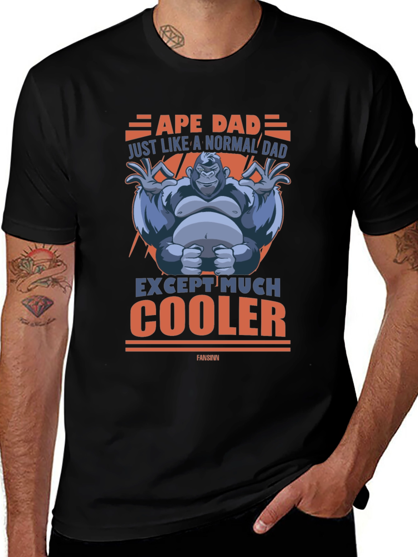 Variant 22 of Ape Dad Funny Graphic T-Shirt