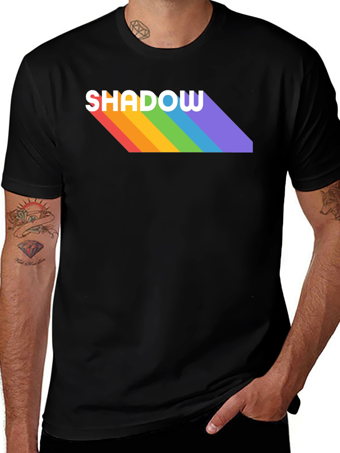 Variant 18 of Rainbow Shadow Tee - Stylish Graphic T-Shirt