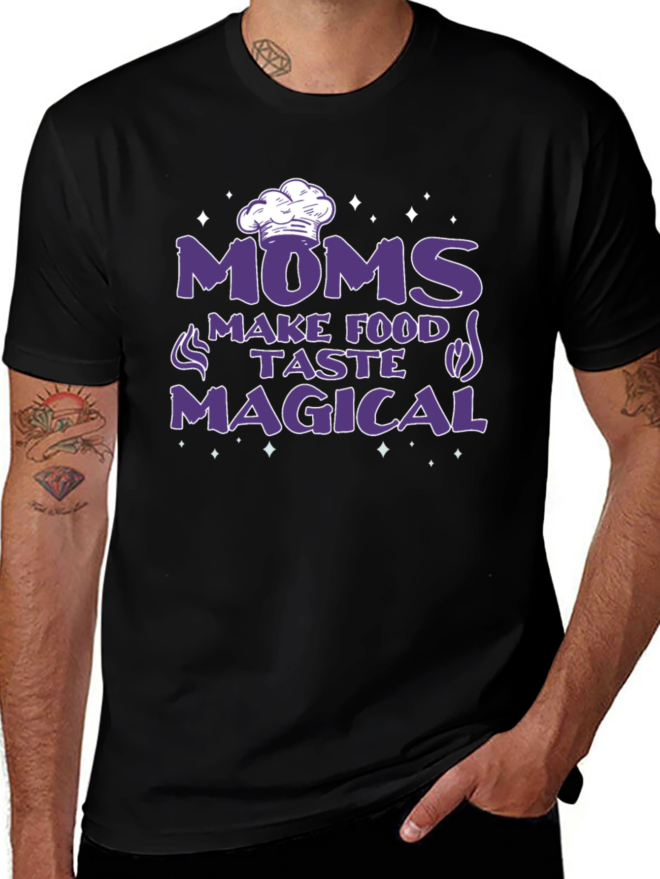 Variant 19 of Moms Make Food Taste Magical Black T-Shirt