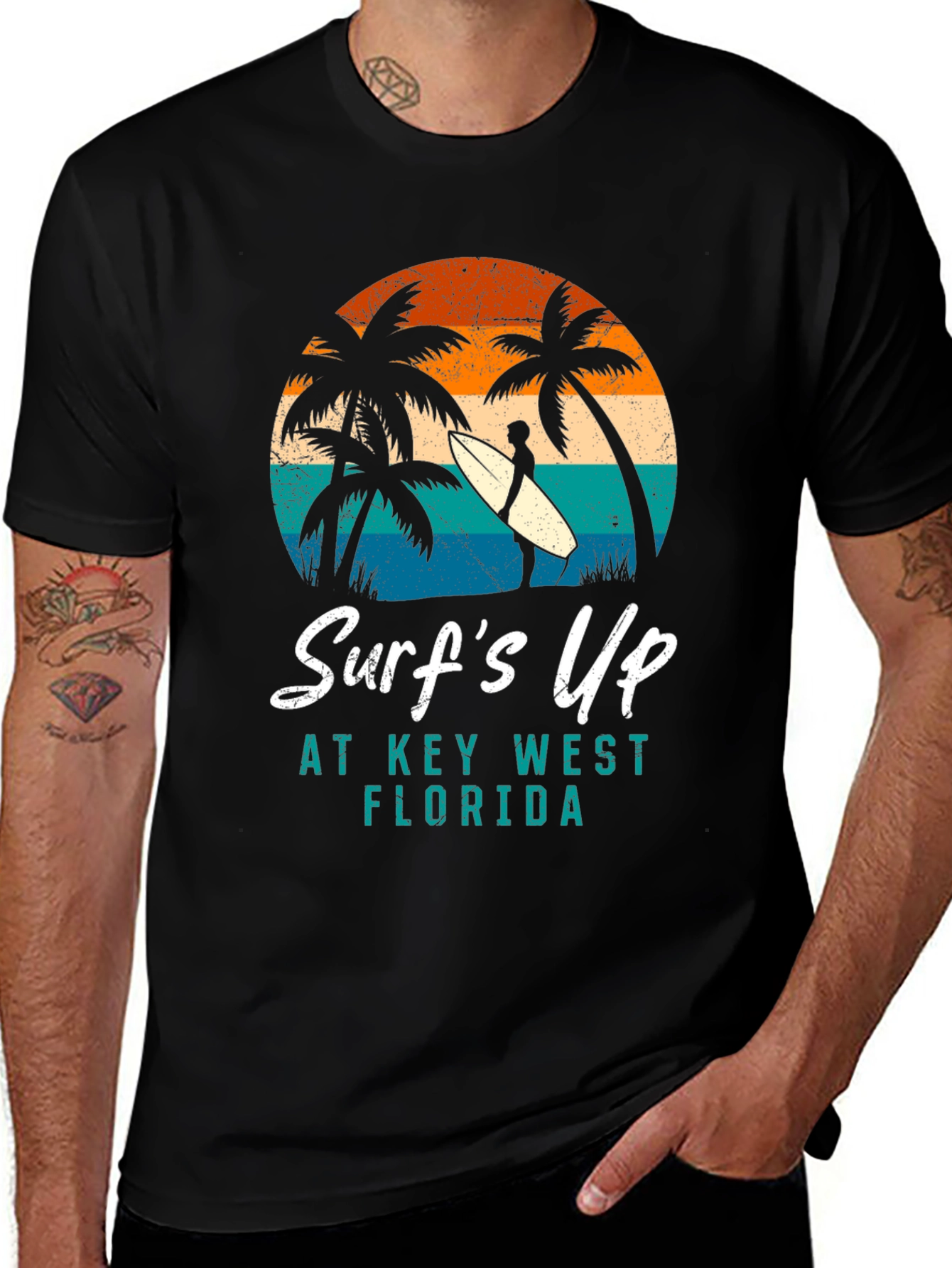 Variant 6 of Surf's Up Key West Florida Tee