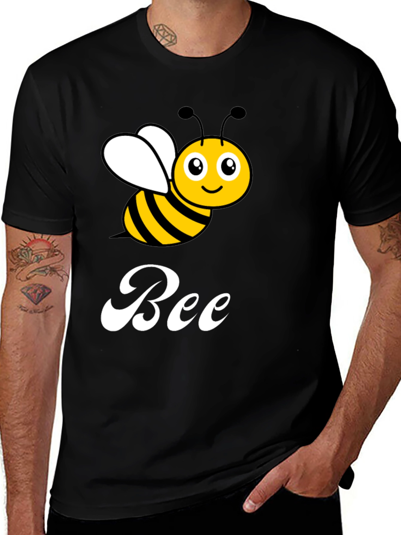 Variant 11 of Cute Cartoon Bee Graphic T-Shirt