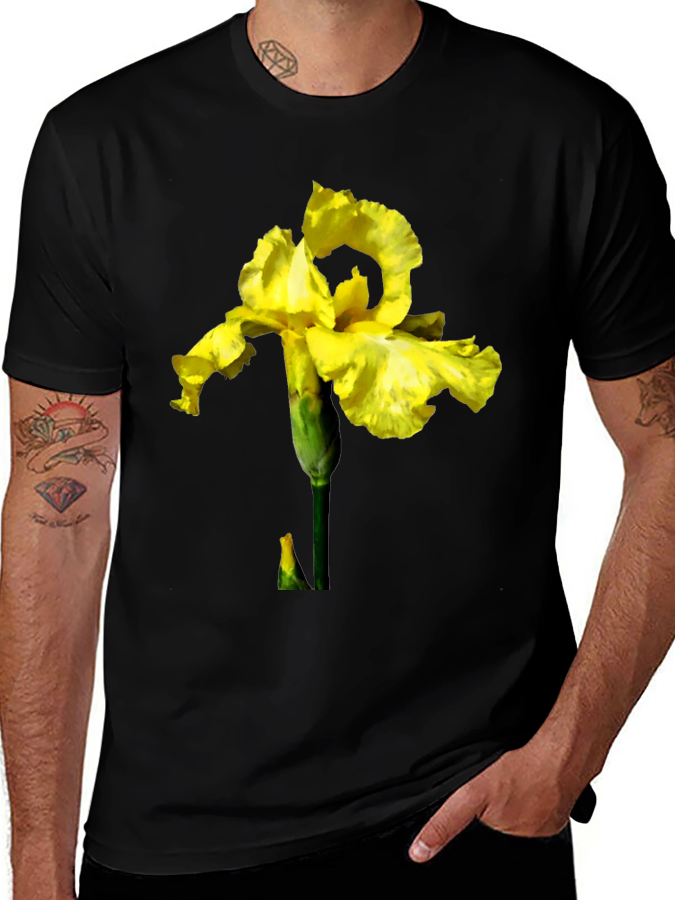 Variant 22 of Yellow Iris Flower Graphic Tee