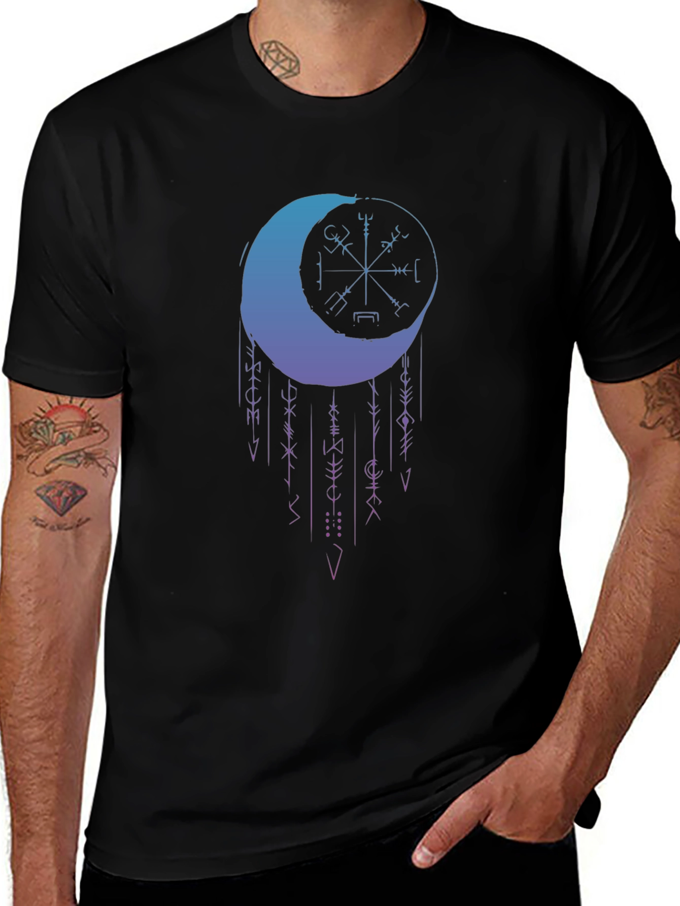 Variant 14 of Lunar Viking Compass Graphic Tee