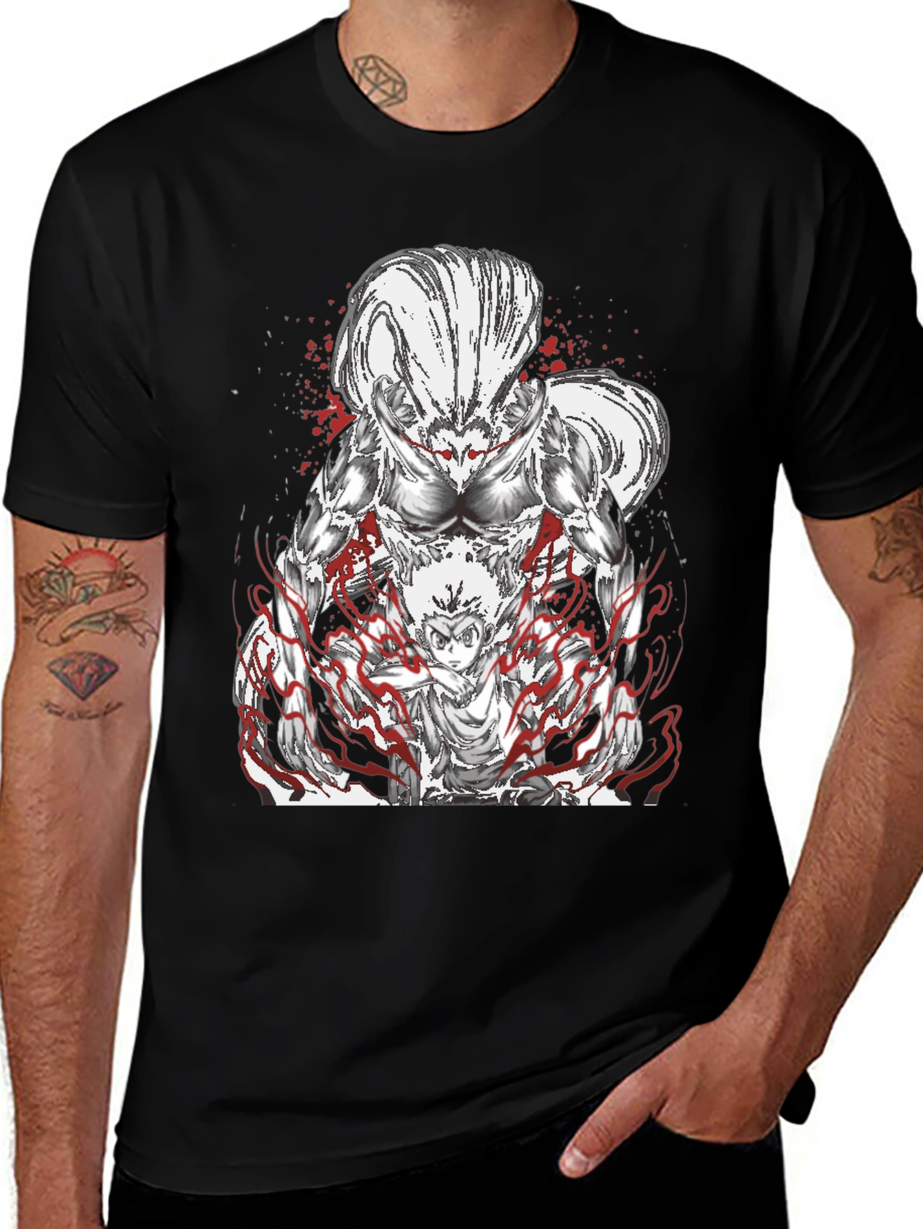Variant 19 of Anime Graphic Tee - Bold Black T-Shirt