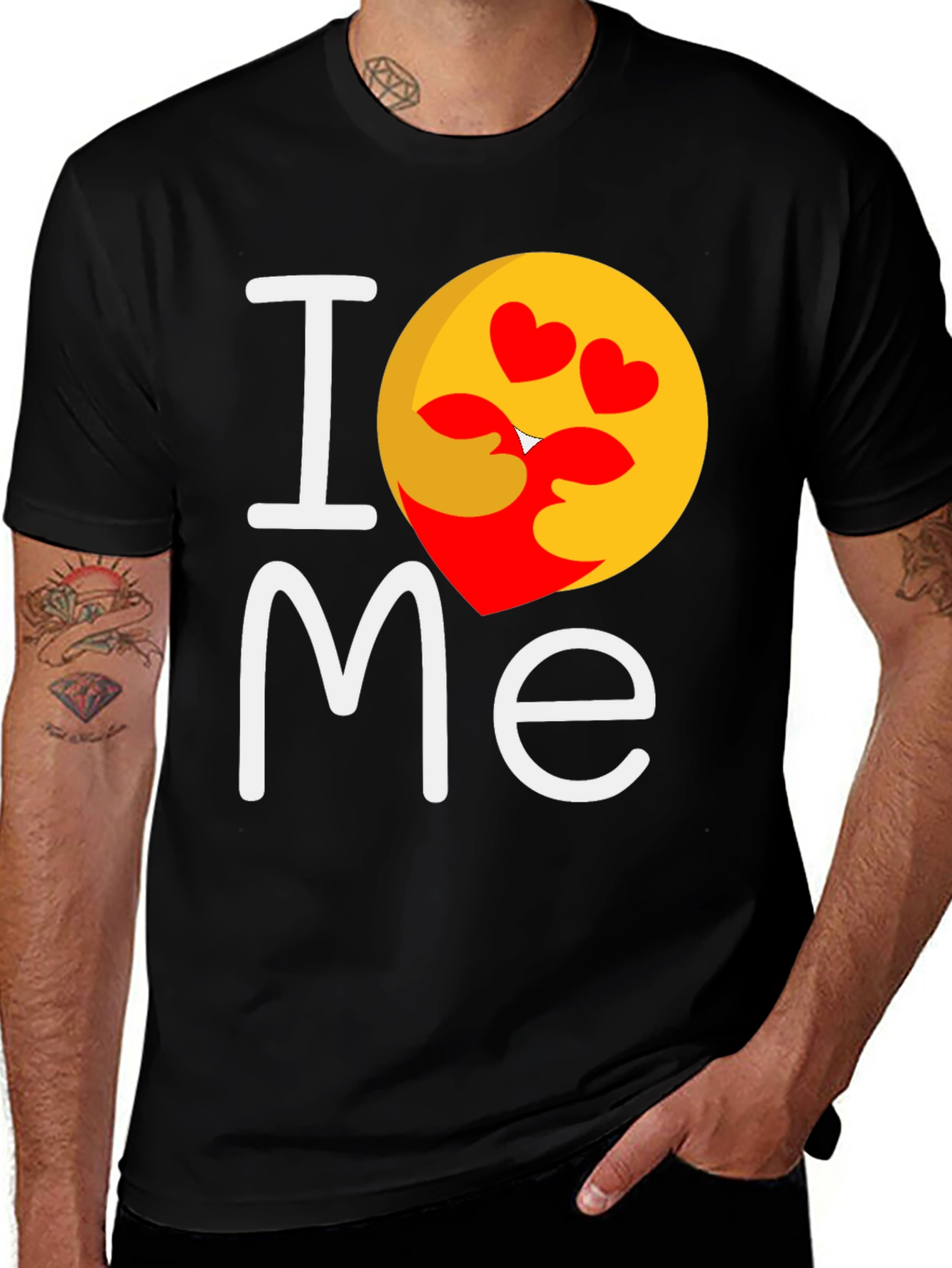 Variant 30 of I Heart Me Graphic T-Shirt - Trendy Emoji Design