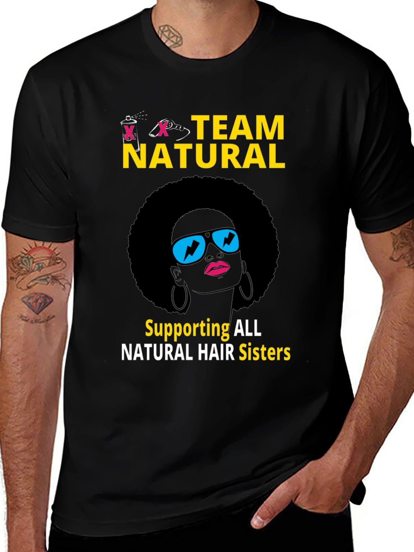 Team Natural Hair Sisters Graphic T-Shirt