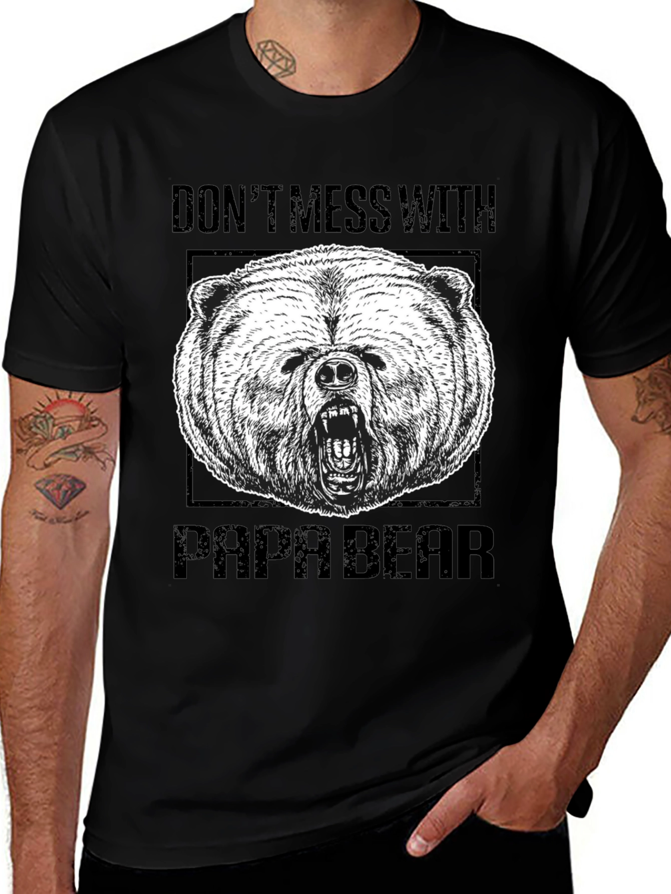 Variant 10 of Don't Mess With Papa Bear Graphic Tee