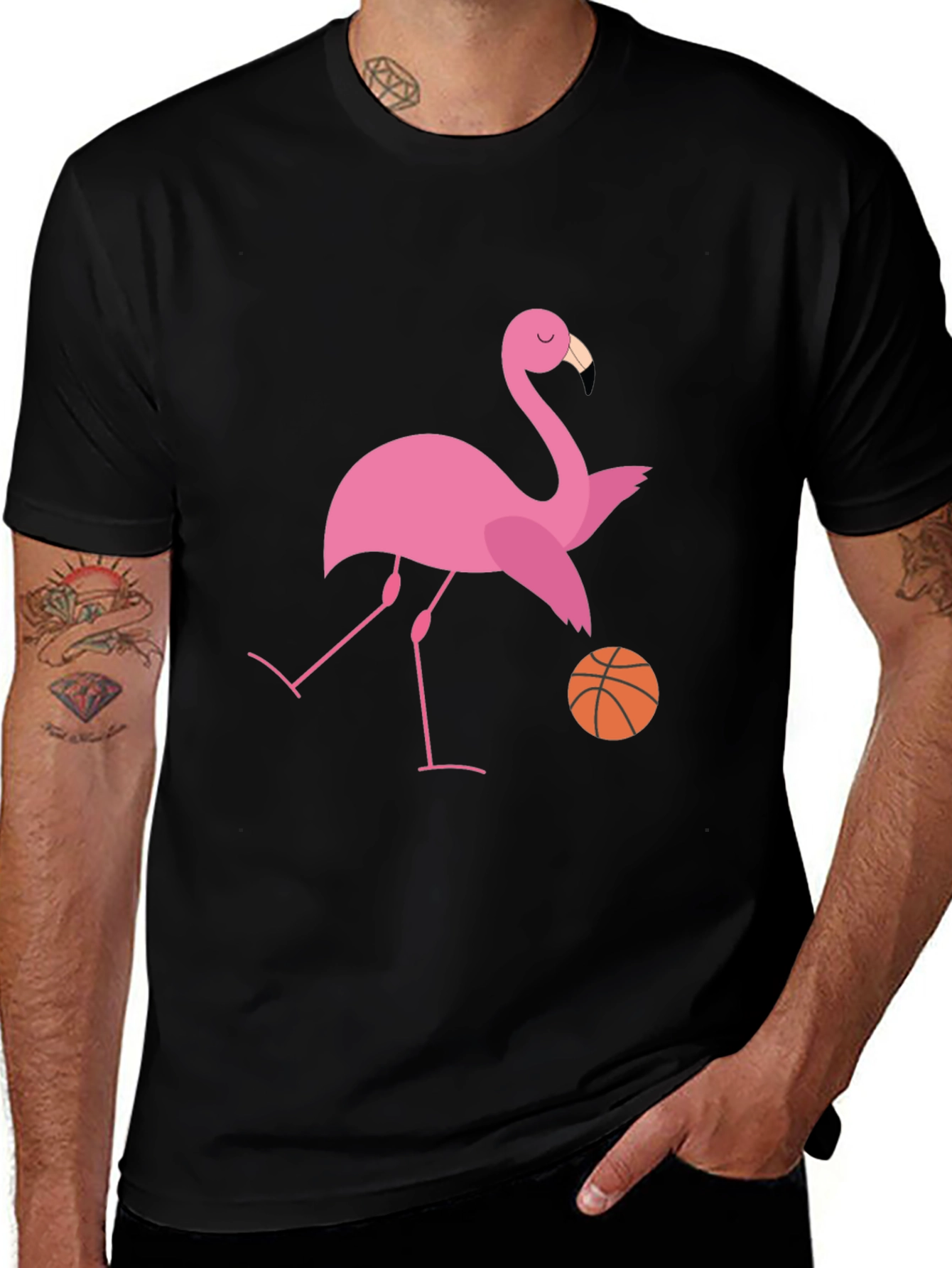 Variant 8 of Flamingo Basketball Graphic T-Shirt