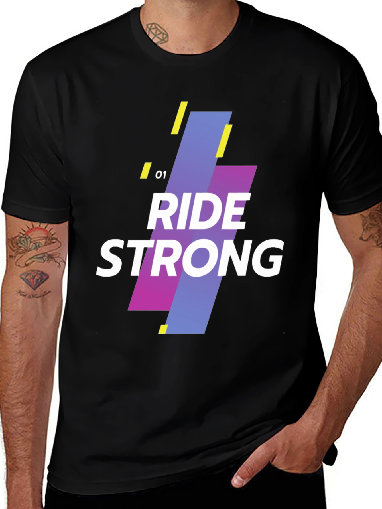 Variant 23 of Ride Strong Graphic Tee - Modern Design