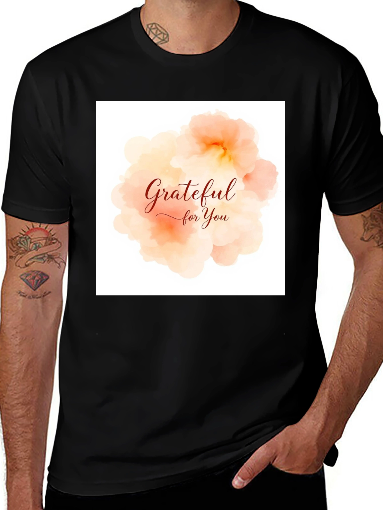 Variant 18 of Grateful for You Graphic T-Shirt, Stylish Soft Cotton Tee
