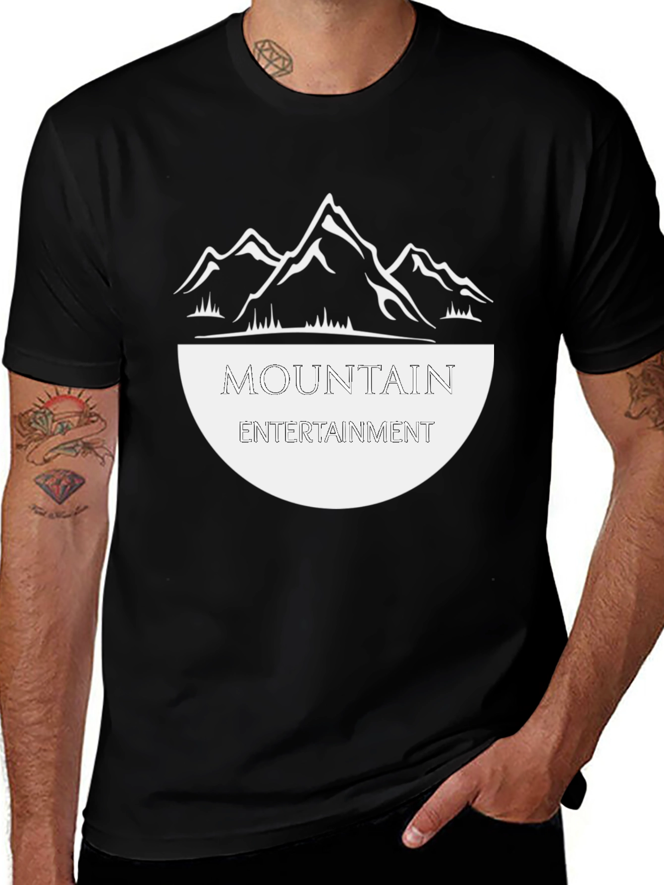 Variant 21 of Mountain Entertainment Graphic T-Shirt - Black