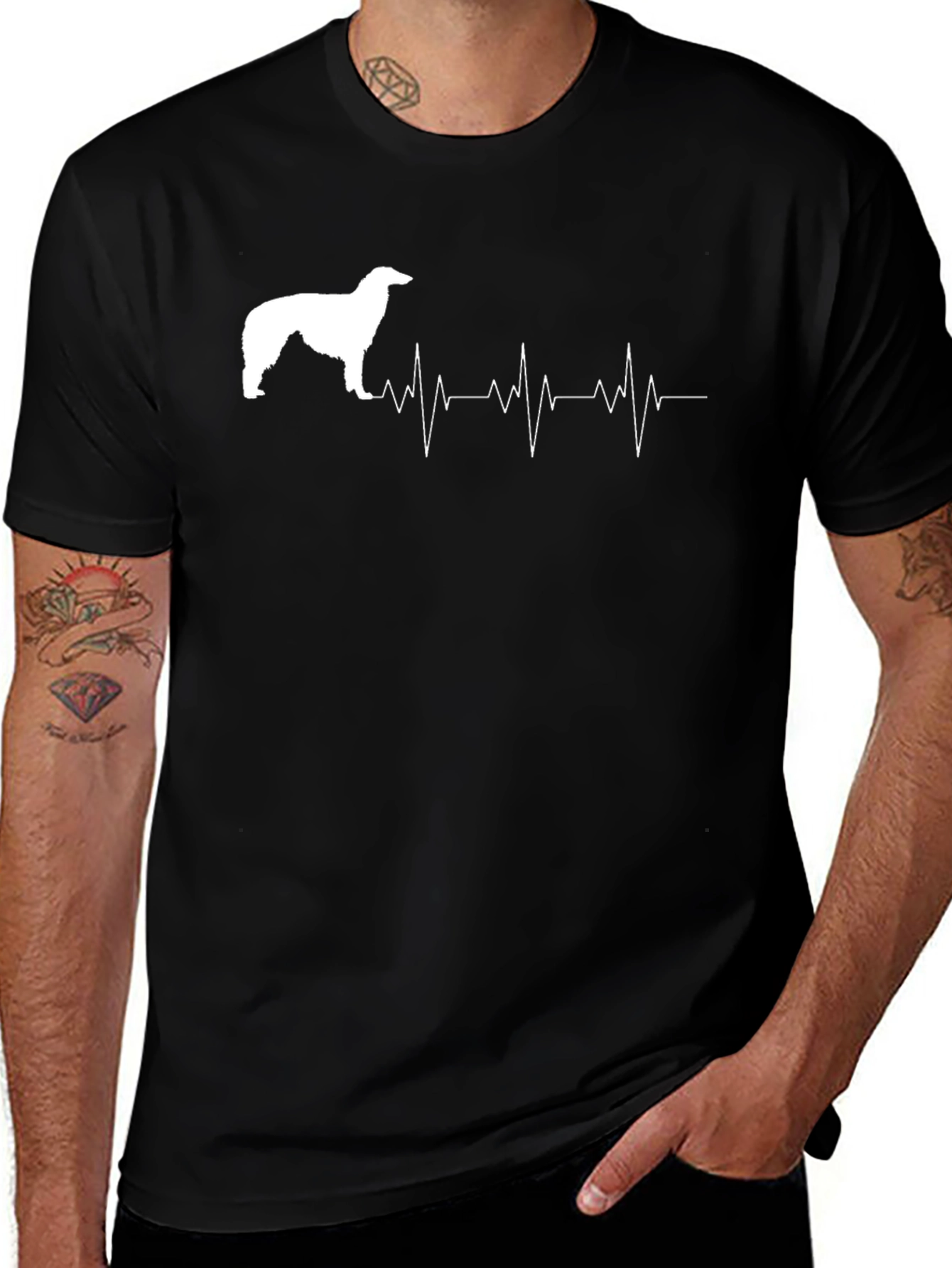 Variant 23 of Dog Breed Heartbeat T-Shirt