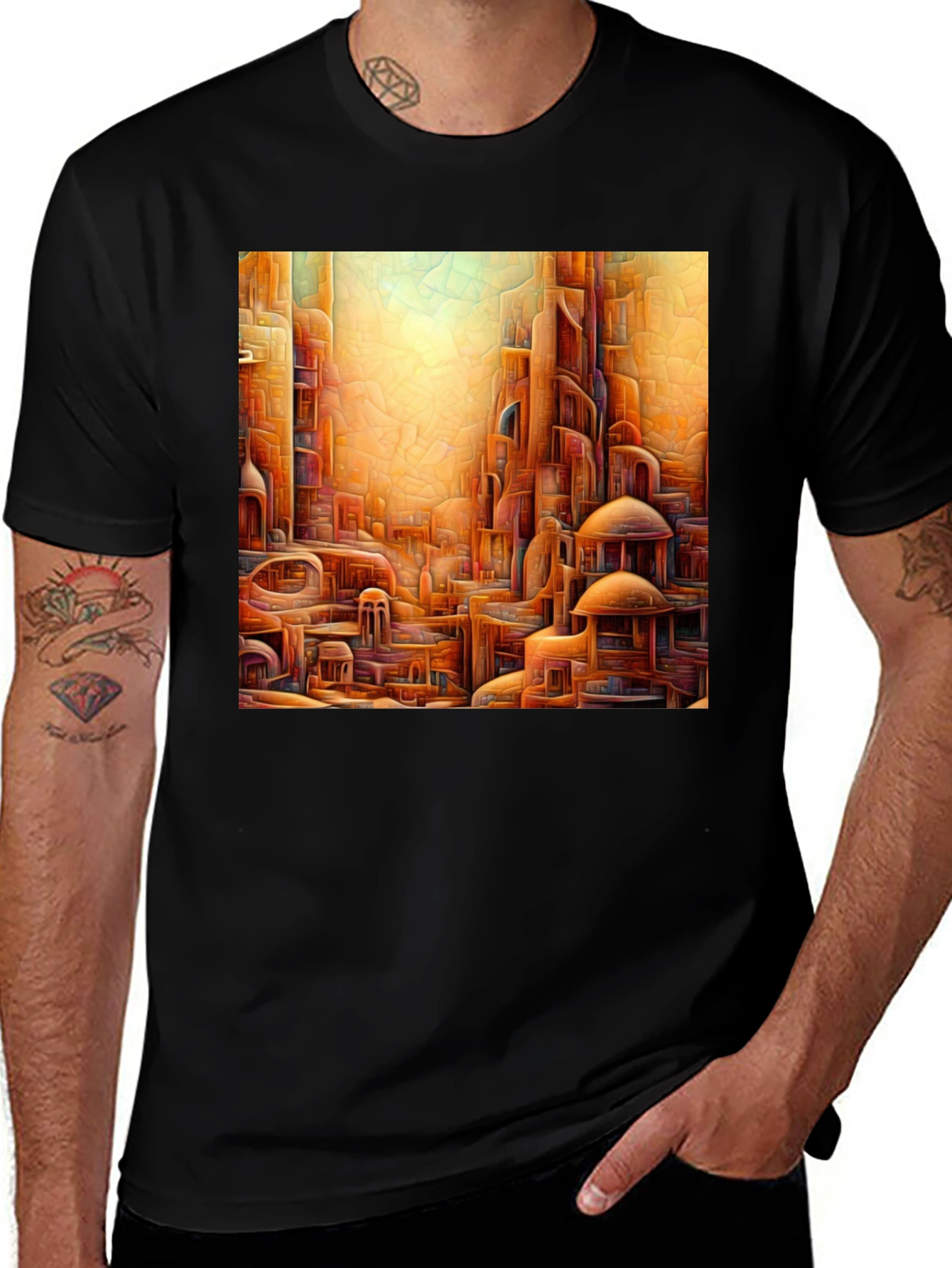 Variant 7 of Abstract Cityscape Graphic Tee