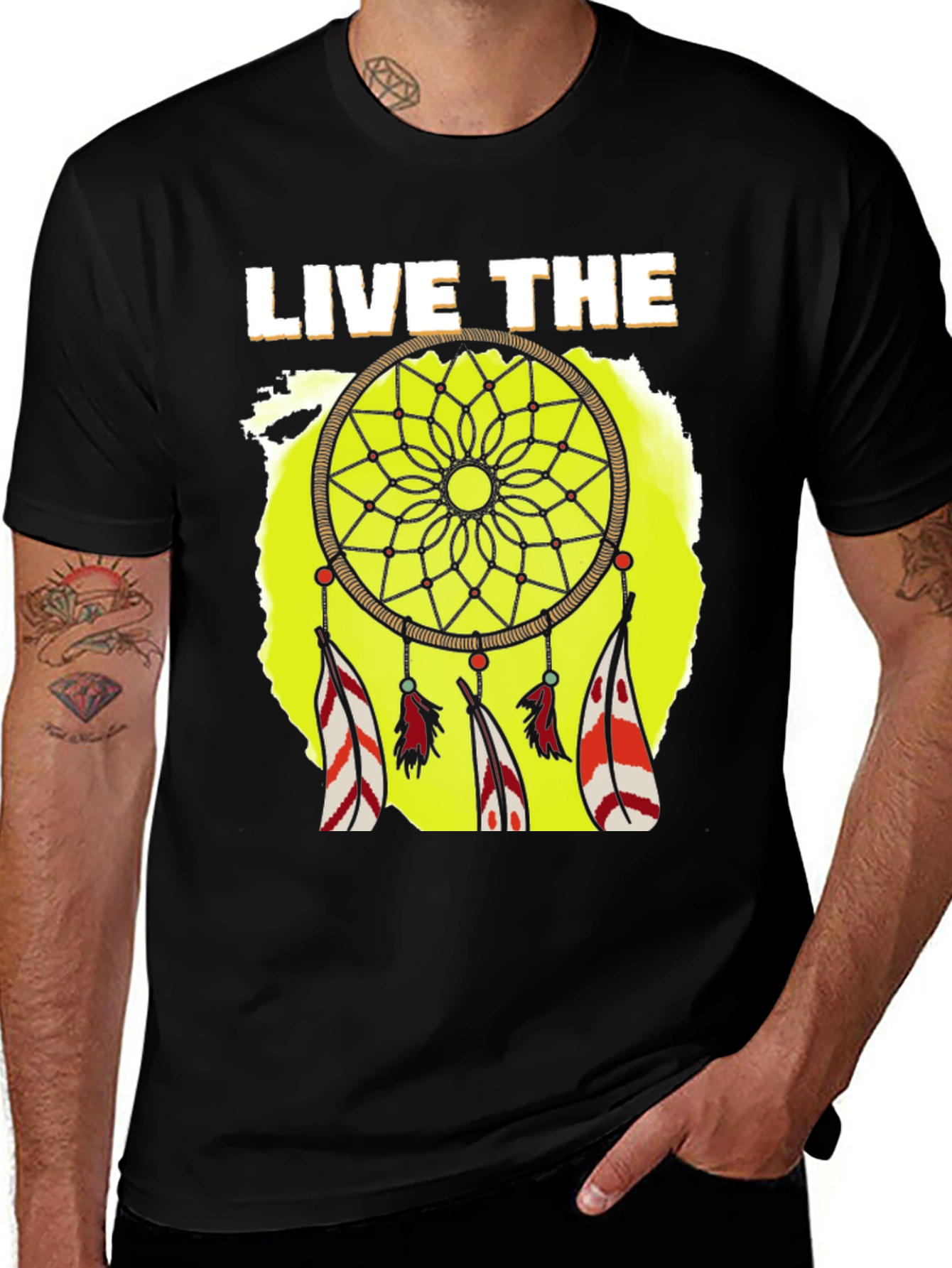 Variant 3 of Live the Dreamcatcher T-Shirt - Black