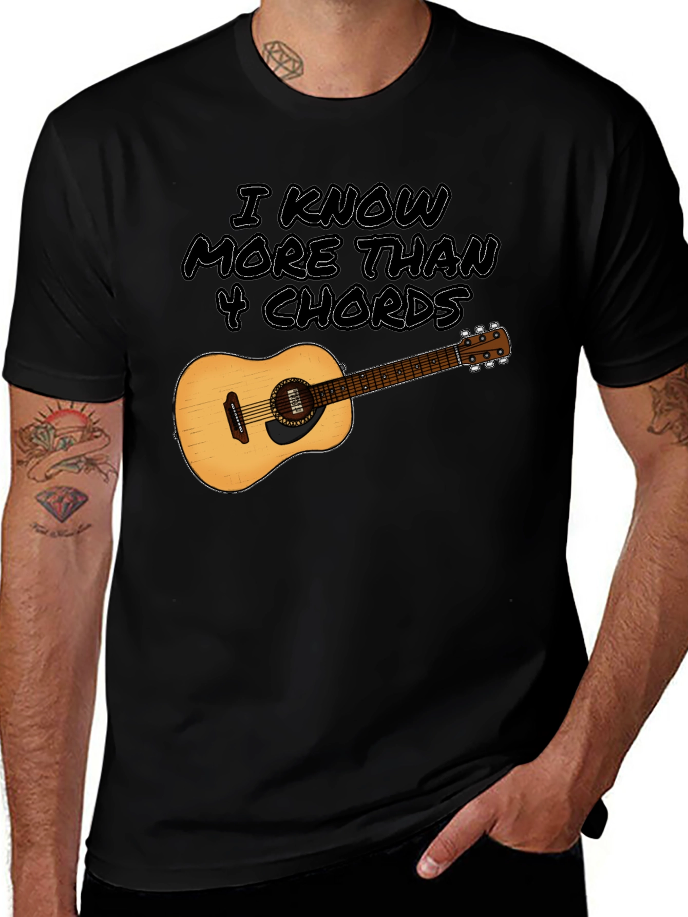Variant 11 of I Know More Than 4 Chords T-Shirt