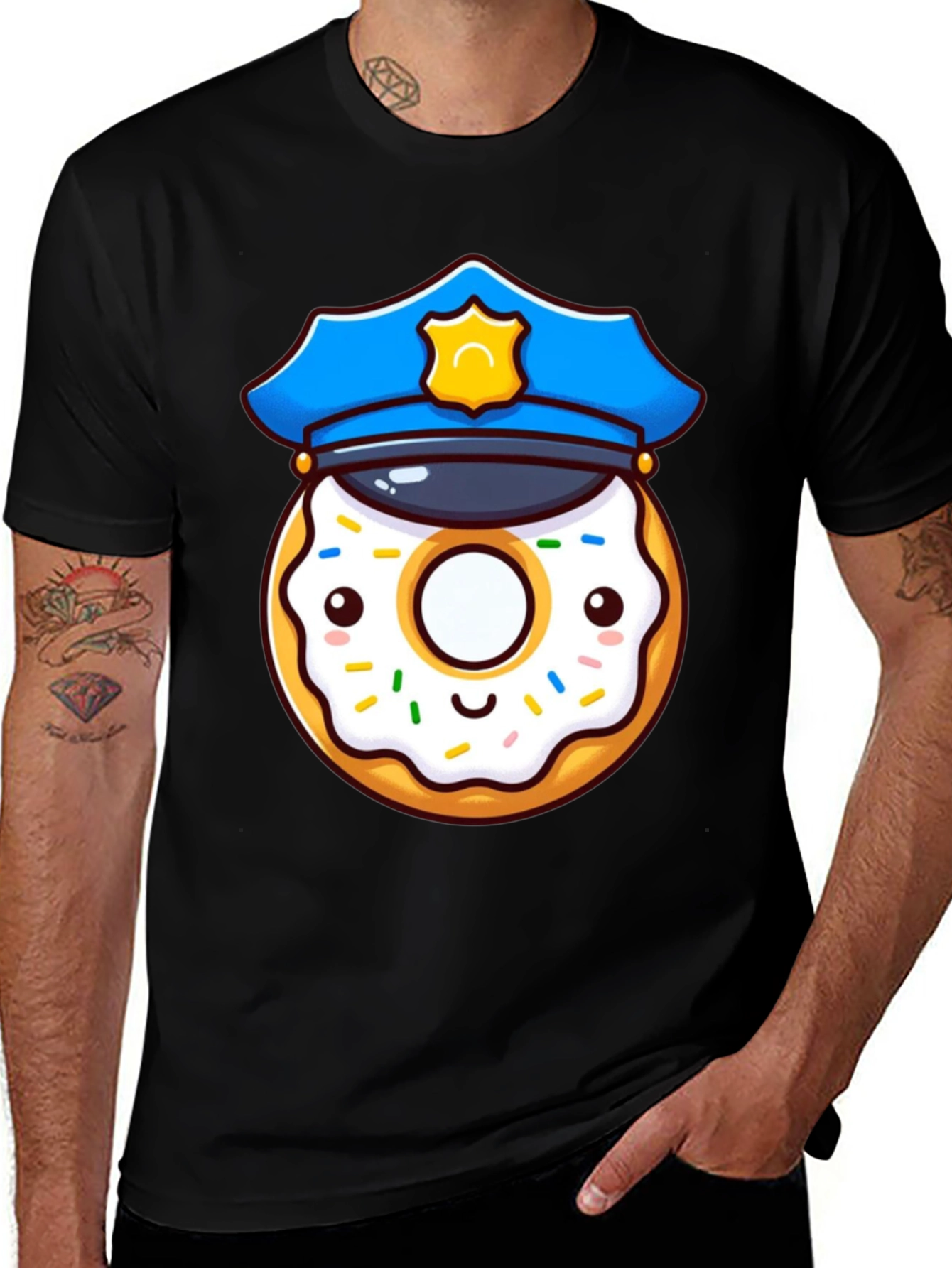 Variant 19 of Donut Police T-Shirt - Funny Foodie Tee