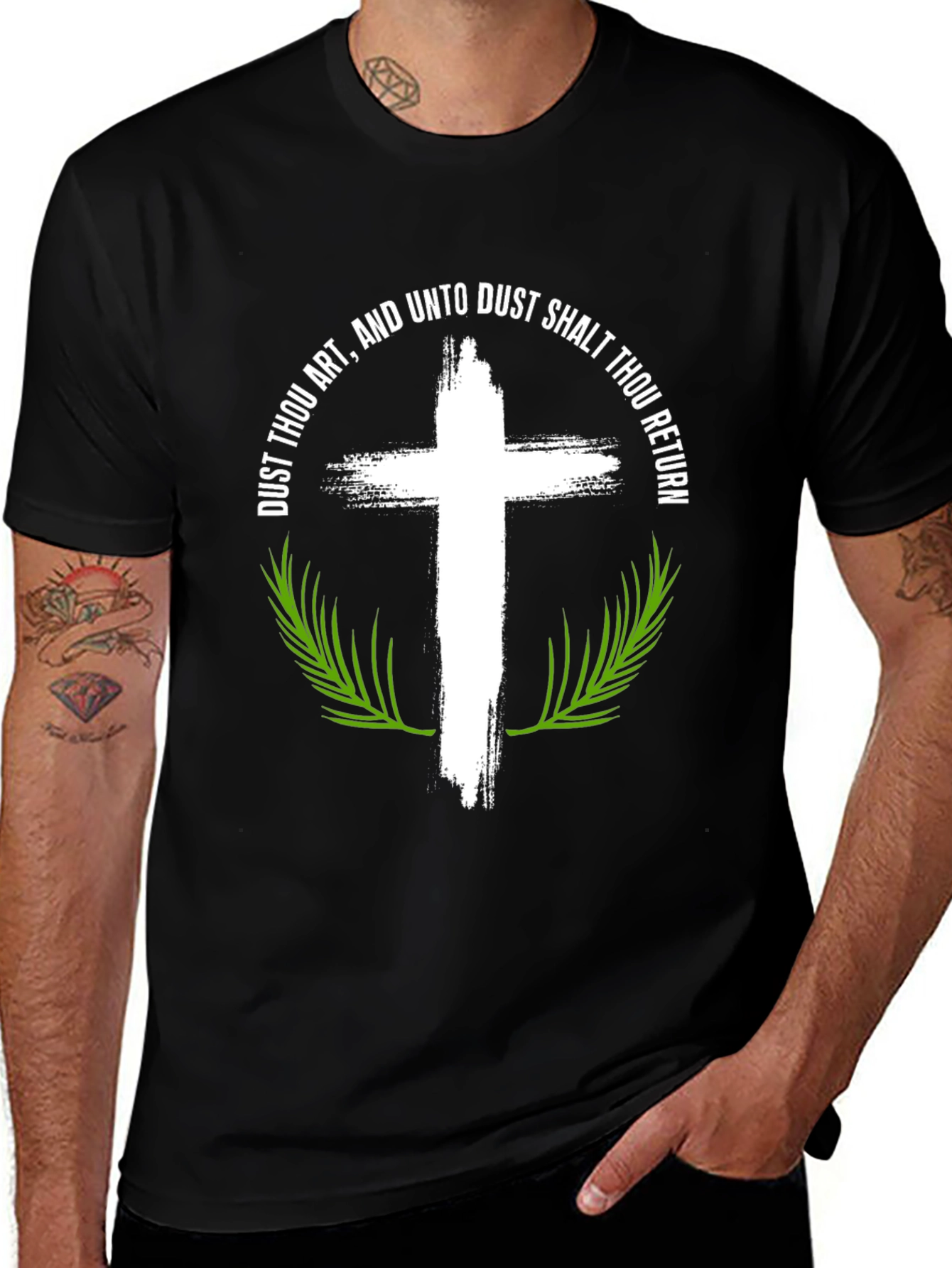 Variant 16 of Dust Thou Art Cross Graphic T-Shirt