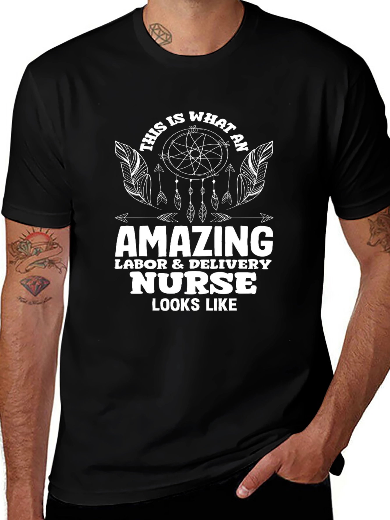 Variant 12 of Amazing Labor & Delivery Nurse T-Shirt